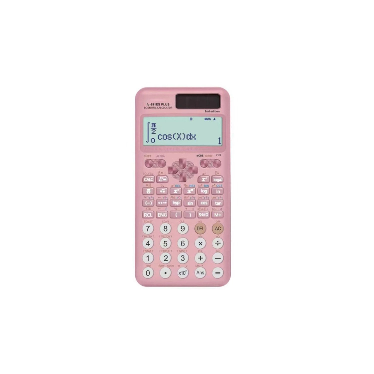 Function Calculator 417 Functions 2 Lines 10+2 Digits Written Display Solar Powered Scientific Calculator-pink