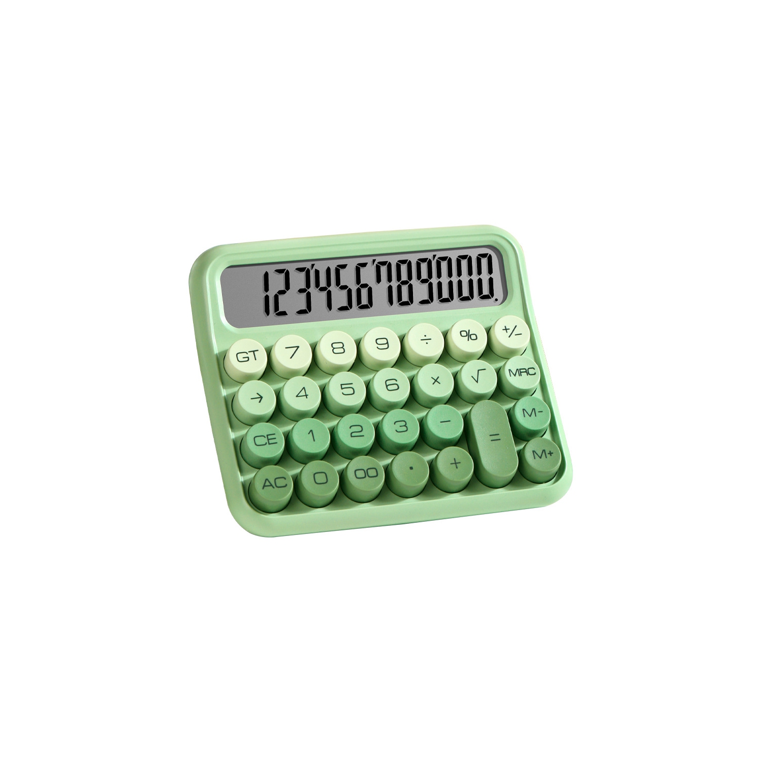 Mechanical switch calculator, pink calculator, cute 12-digit extra large LCD display and big buttons, basic standard calculator desktop version for