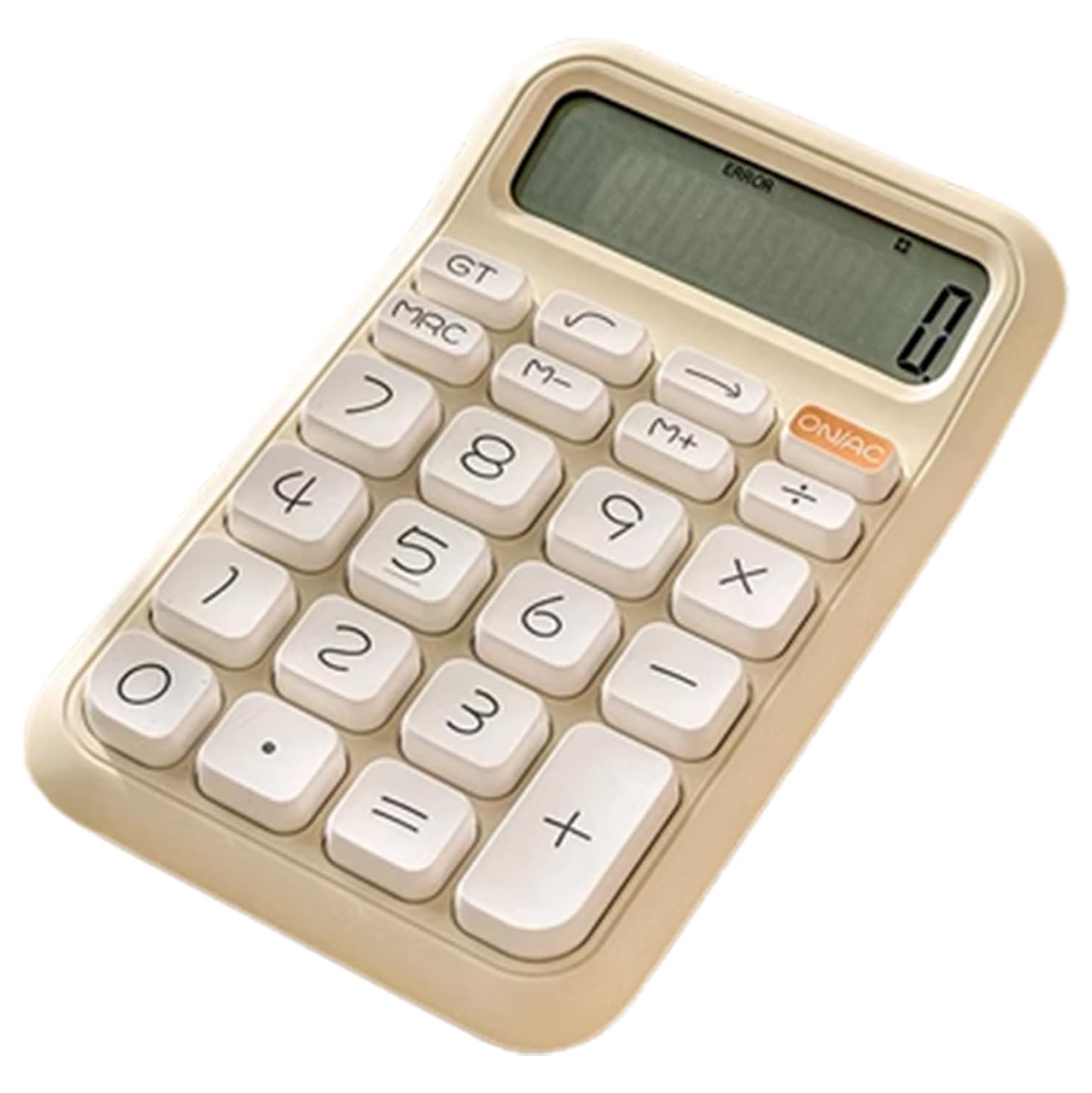 Calculatrice de bureau d'école, calculatrice de bureau alimentée par pile à 12 chiffres avec grand écran LCD, gros boutons sensibles, calculatrice de