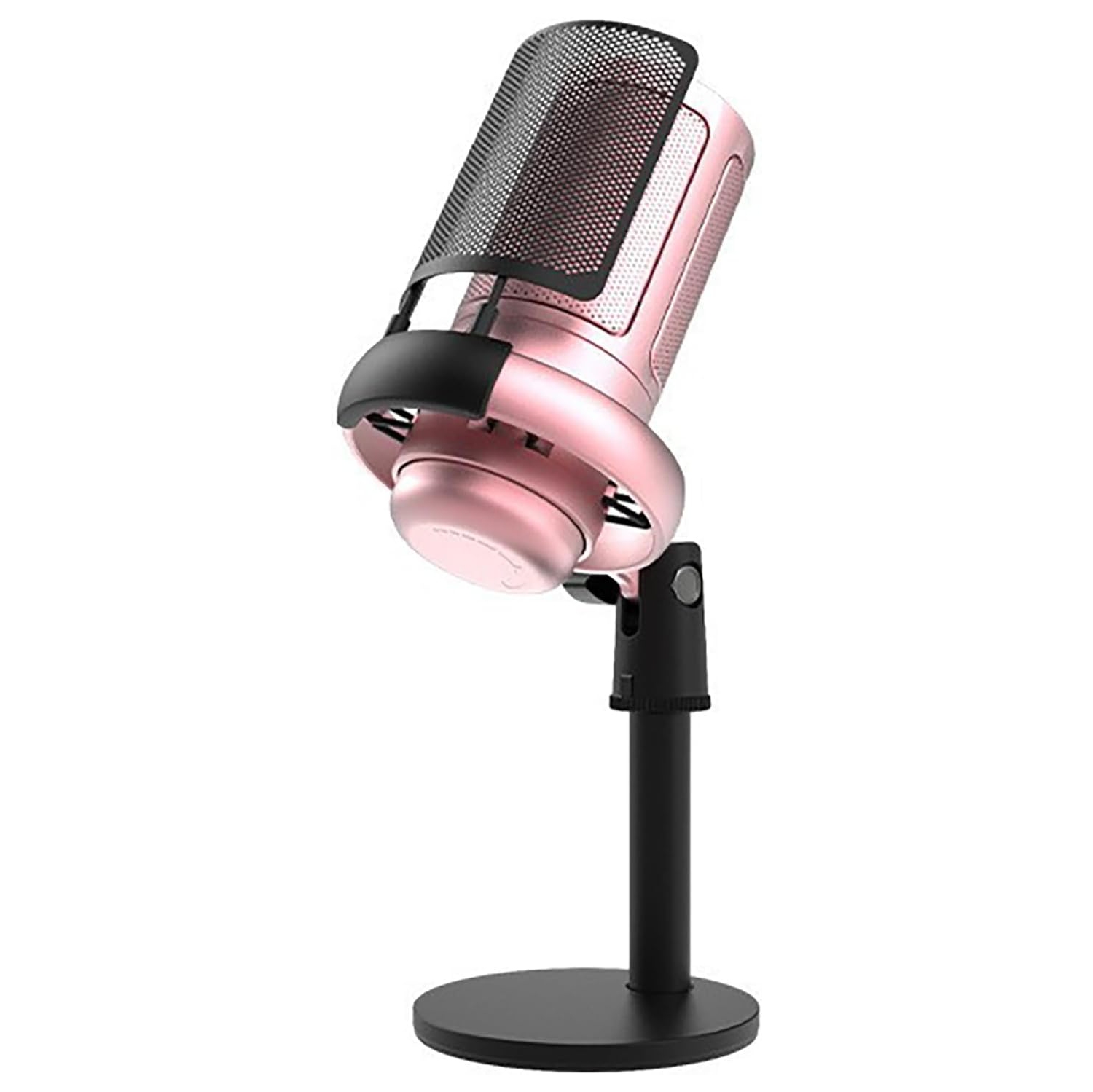 Microphone d'enregistrement d'ordinateur éclairage RVB microphone à condensateur de jeu rose