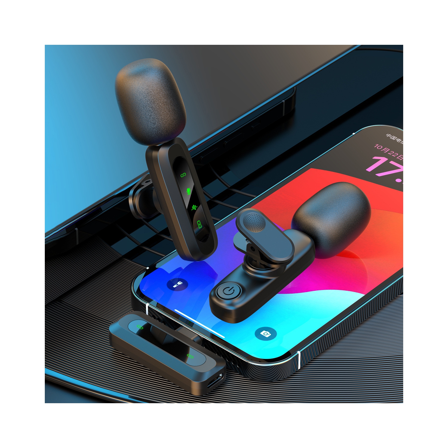 Micro-cravate sans fil à réduction du bruit en direct - Type-c