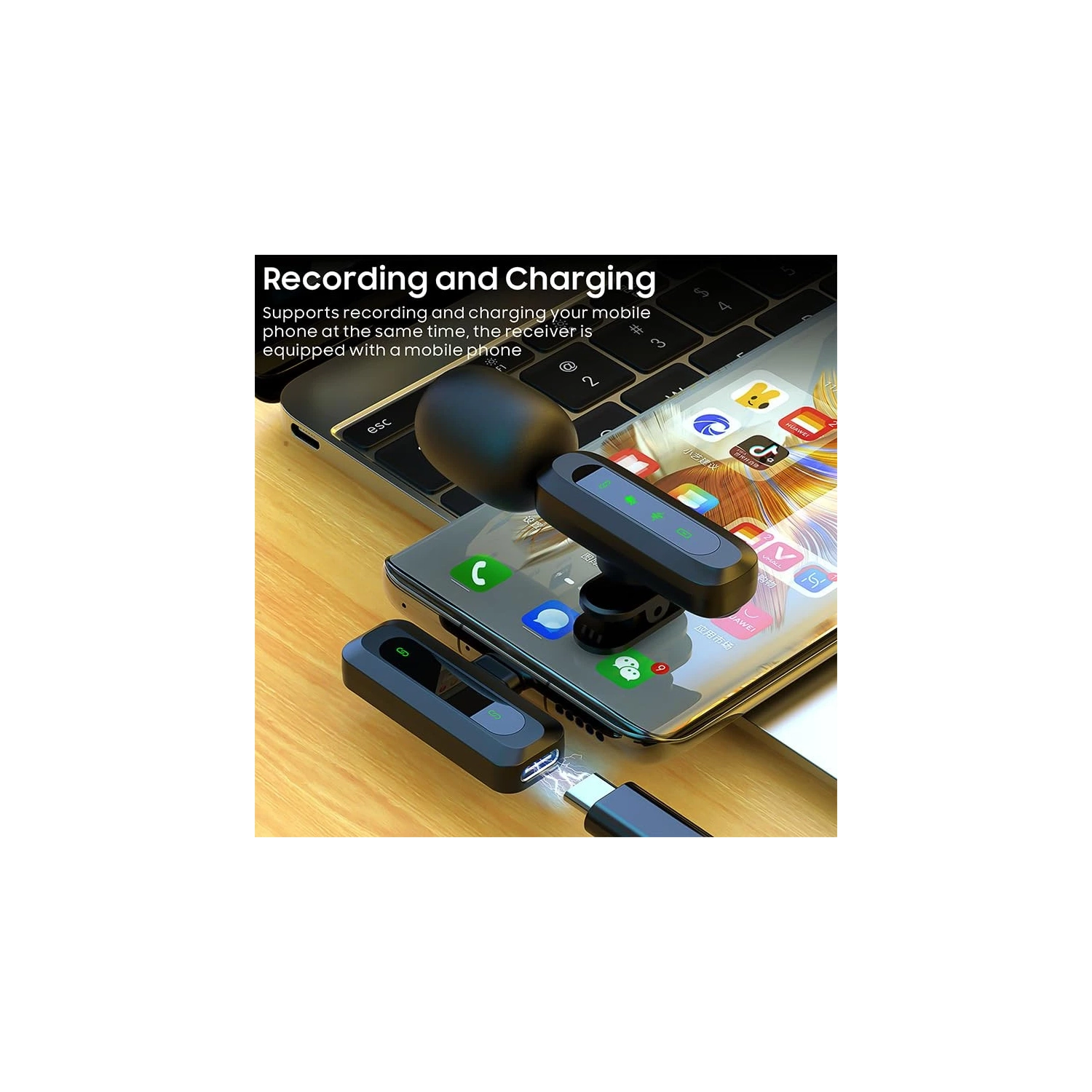 Wireless Lavalier Microphone Live Noise Reduction Wireless Microphone-Lightning Interface