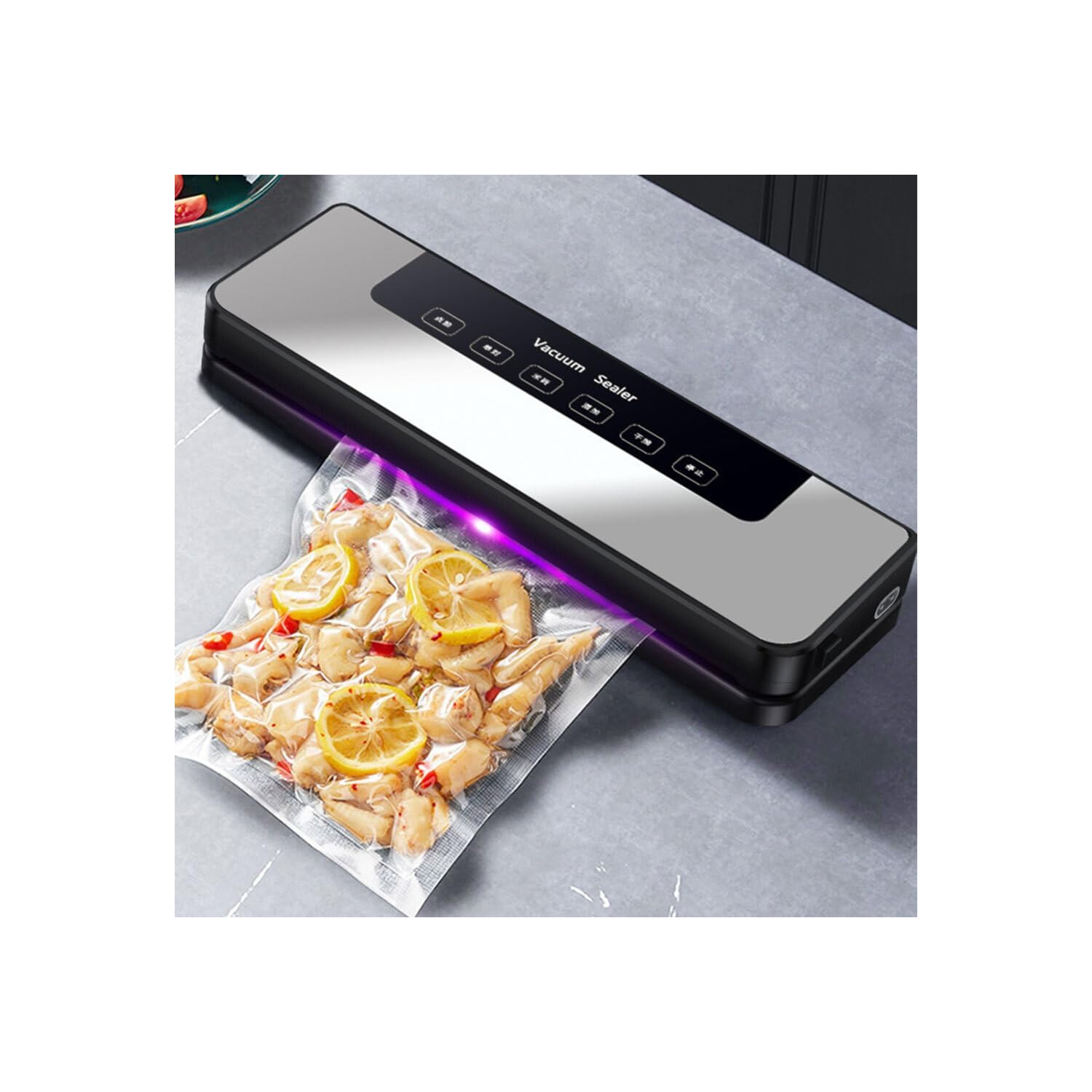 Fully automatic vacuum food sealer - 65kPa strong suction, 6-in-1 for wet and dry food, continuous sealing, 5 times longer freshness