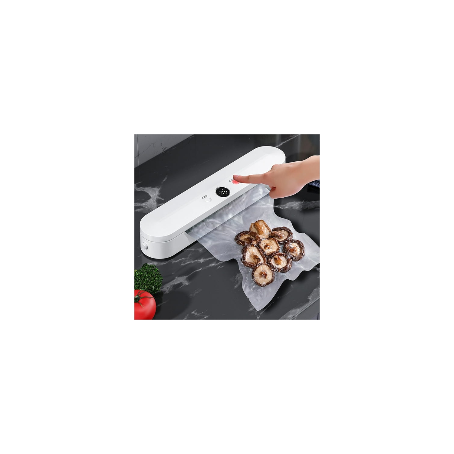 Advanced Home Vacuum Sealer - Fast Airtight Seal, Extends Food Freshness, -60kPa Suction, Easy One-Touch Use, Safe & Durable