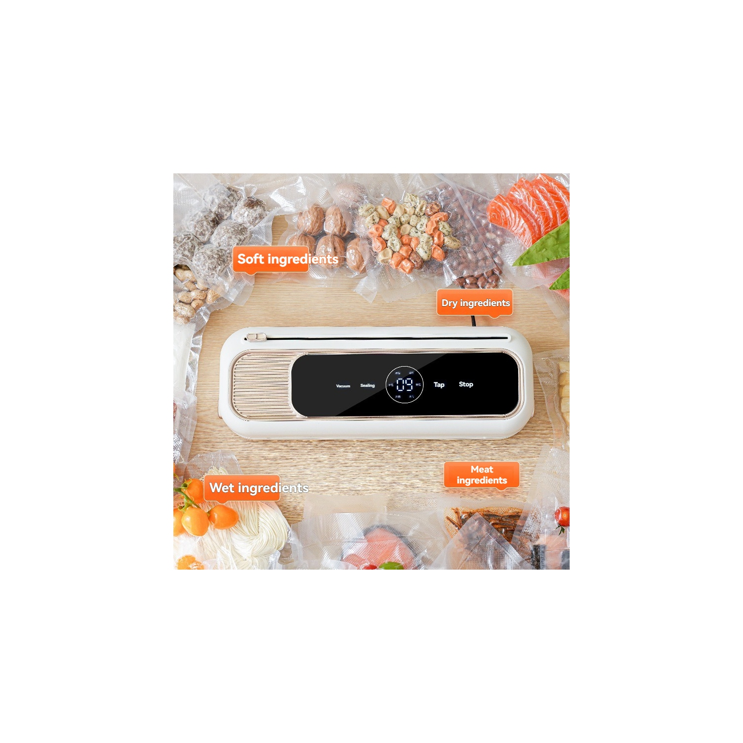 Vacuum sealer, laminator, household fresh-keeping machine, wet and dry dual-use video fresh-keeping machine, sealer