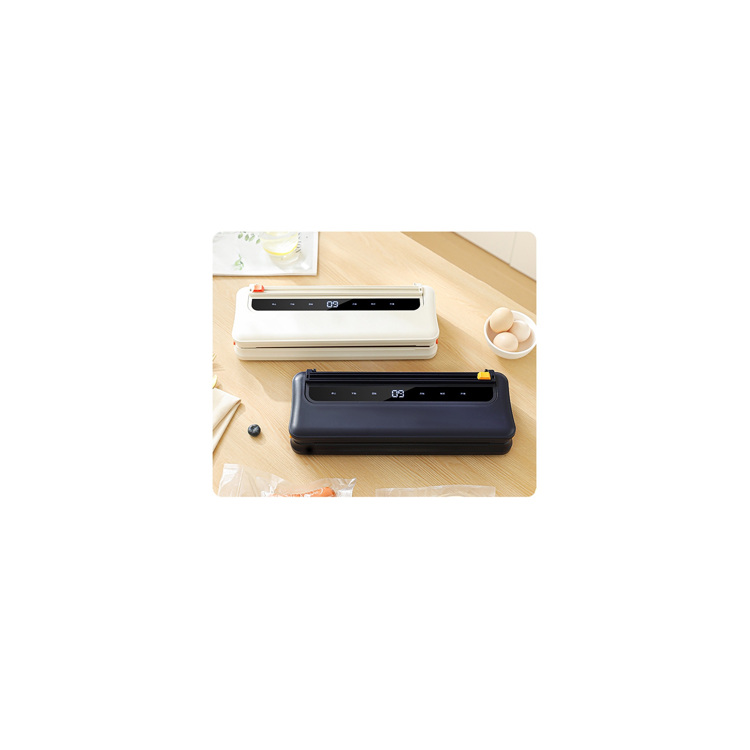 Smart touch vacuum sealer – one-touch operation, LCD touch screen, 30 cm sealing width, wet or dry, 8 seconds fast sealing