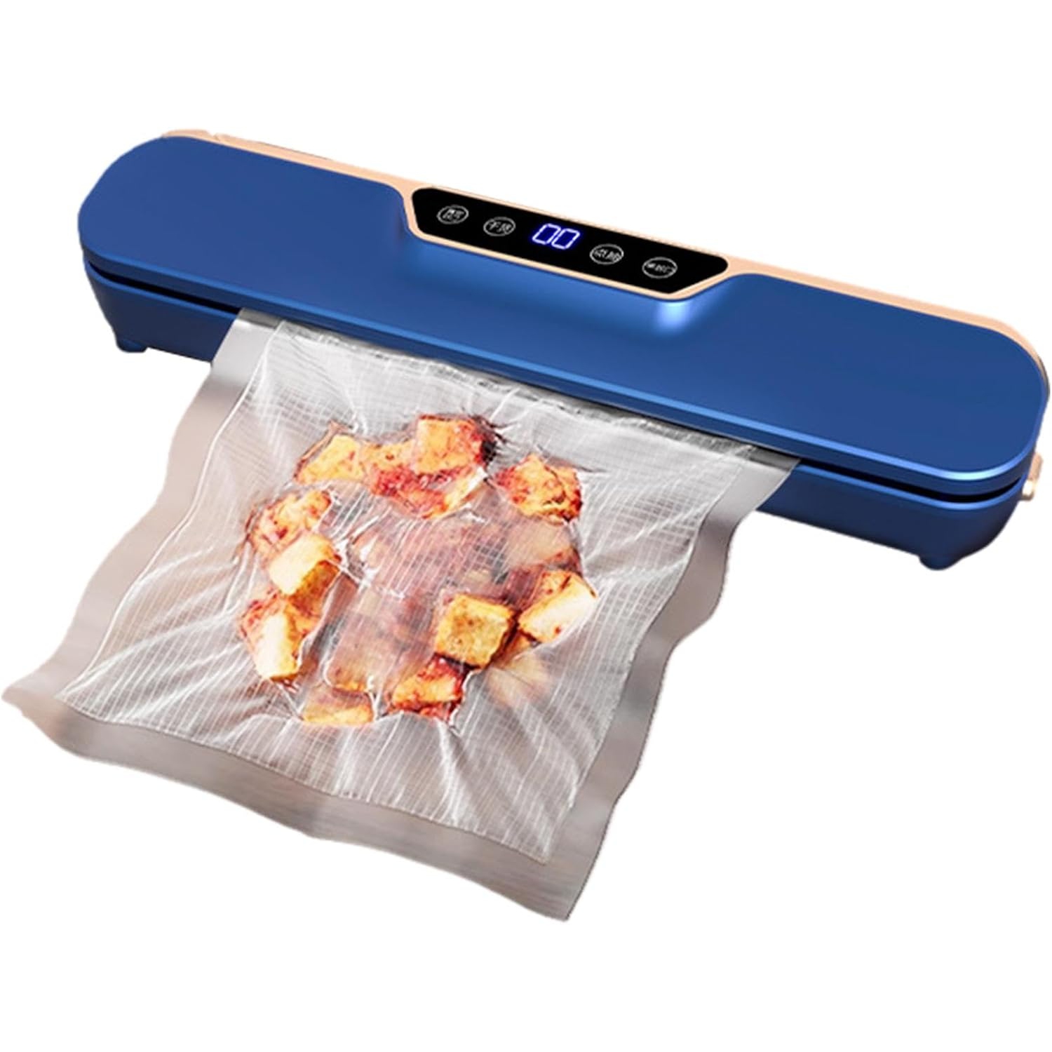Dual-mode vacuum sealer - extended and widened seal, intelligent one-touch control, wet and dry dual-use, compact and space-saving, multiple functions