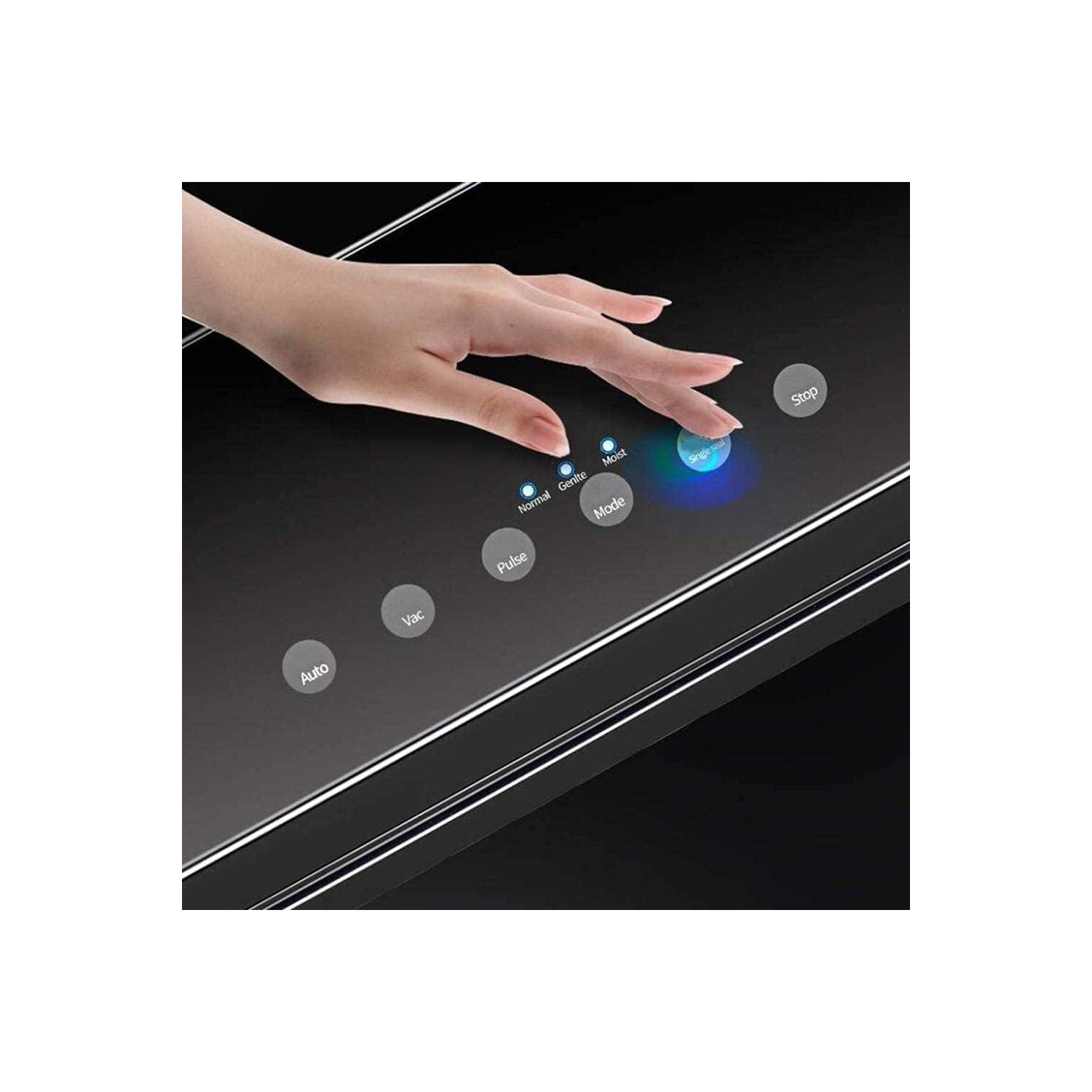 Scelleuse sous vide automatique pour la cuisine - Double mode humide et sec pour tous les aliments, économie d'espace, faible bruit, 10 sacs