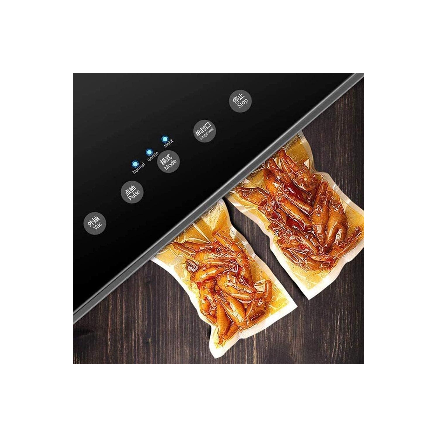 Scelleuse sous vide automatique pour la cuisine - Double mode humide et sec pour tous les aliments, économie d'espace, faible bruit, 10 sacs