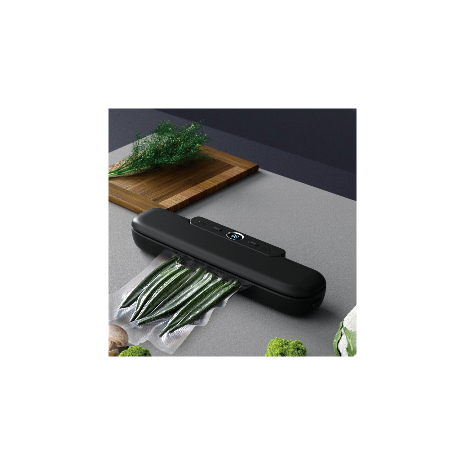 Multifunctional vacuum sealer - adjustable suction, suitable for dry/wet/soft food, one-touch operation, with compressor