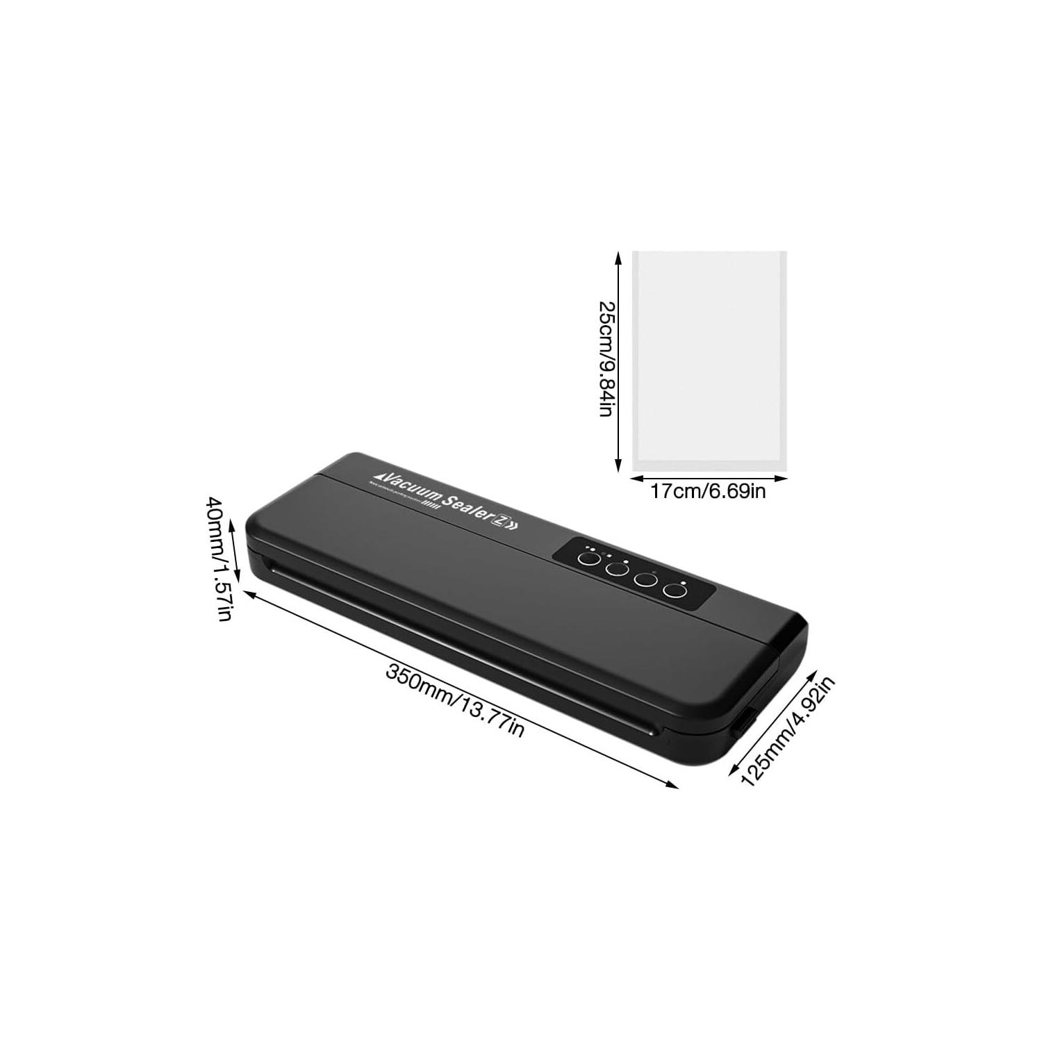 UV sterilizing vacuum sealer - 75 kPa strong suction, 300mm sealing, stainless steel panel, one-touch operation, suitable for wet and dry foods and