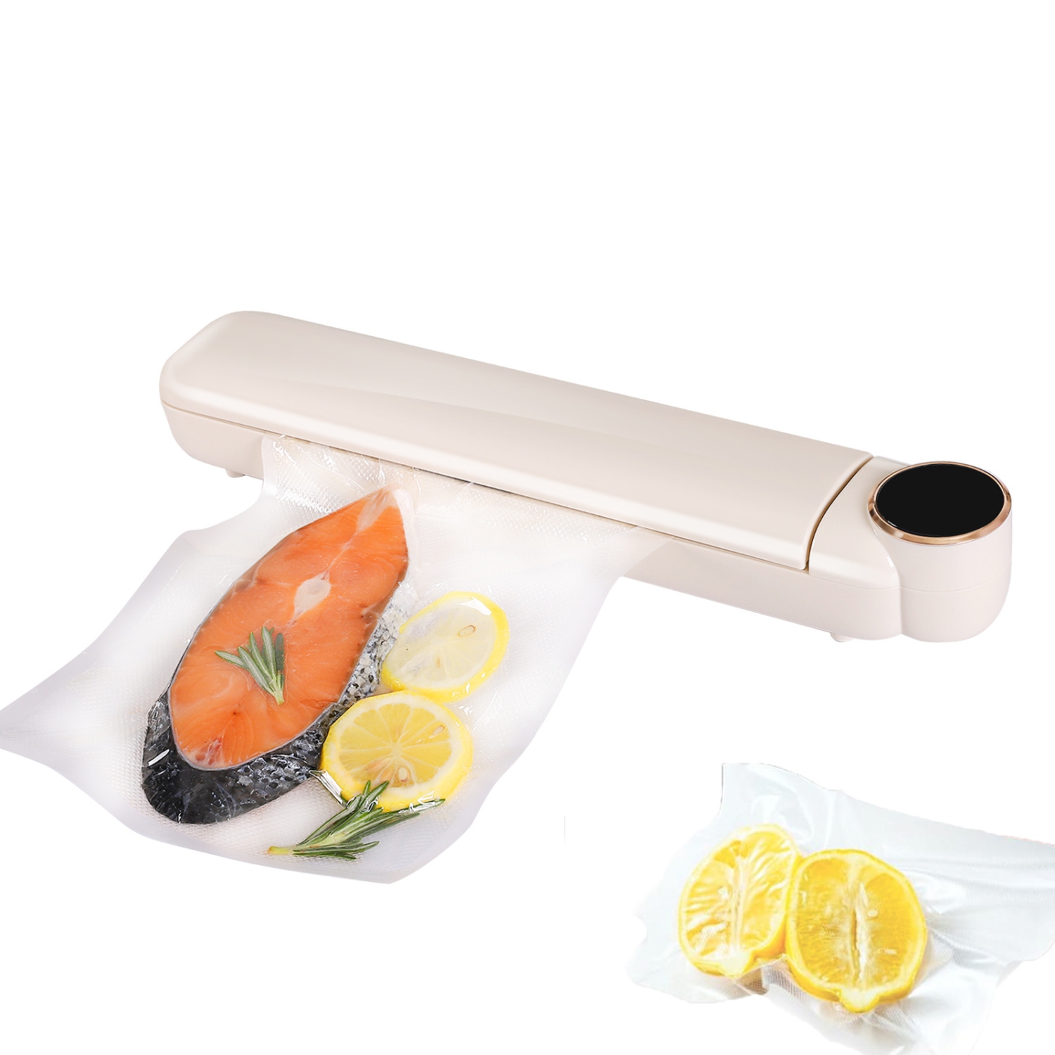 【100Kpa strong vacuum】Household food sealer, dry and wet fresh-keeping sealer, 300W high power, one-button operation, special for meat, fruits,