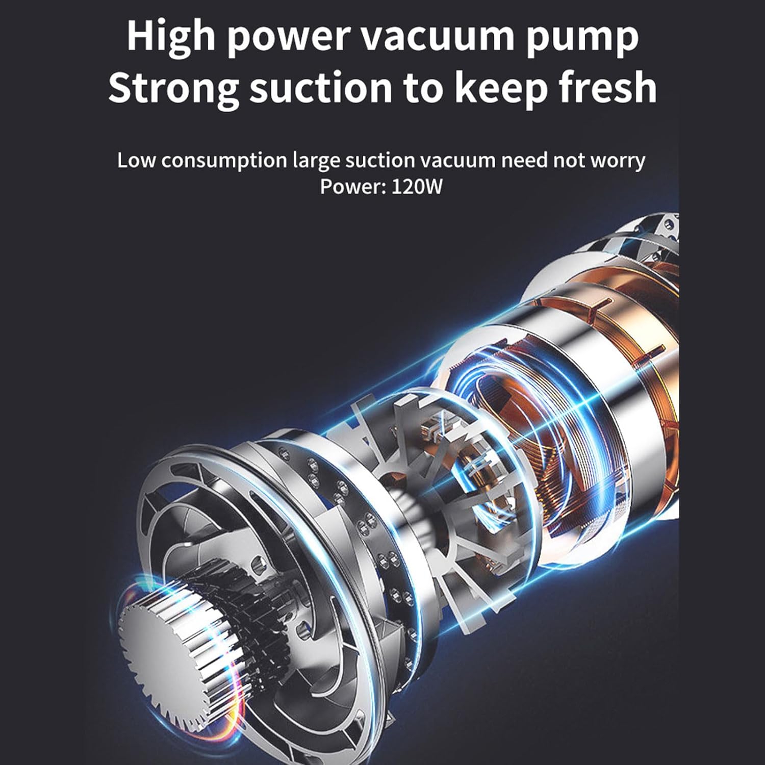 Portable vacuum sealer - 3 modes, 1200mAh battery, compact design, low noise, small and light, suitable for travel and home use