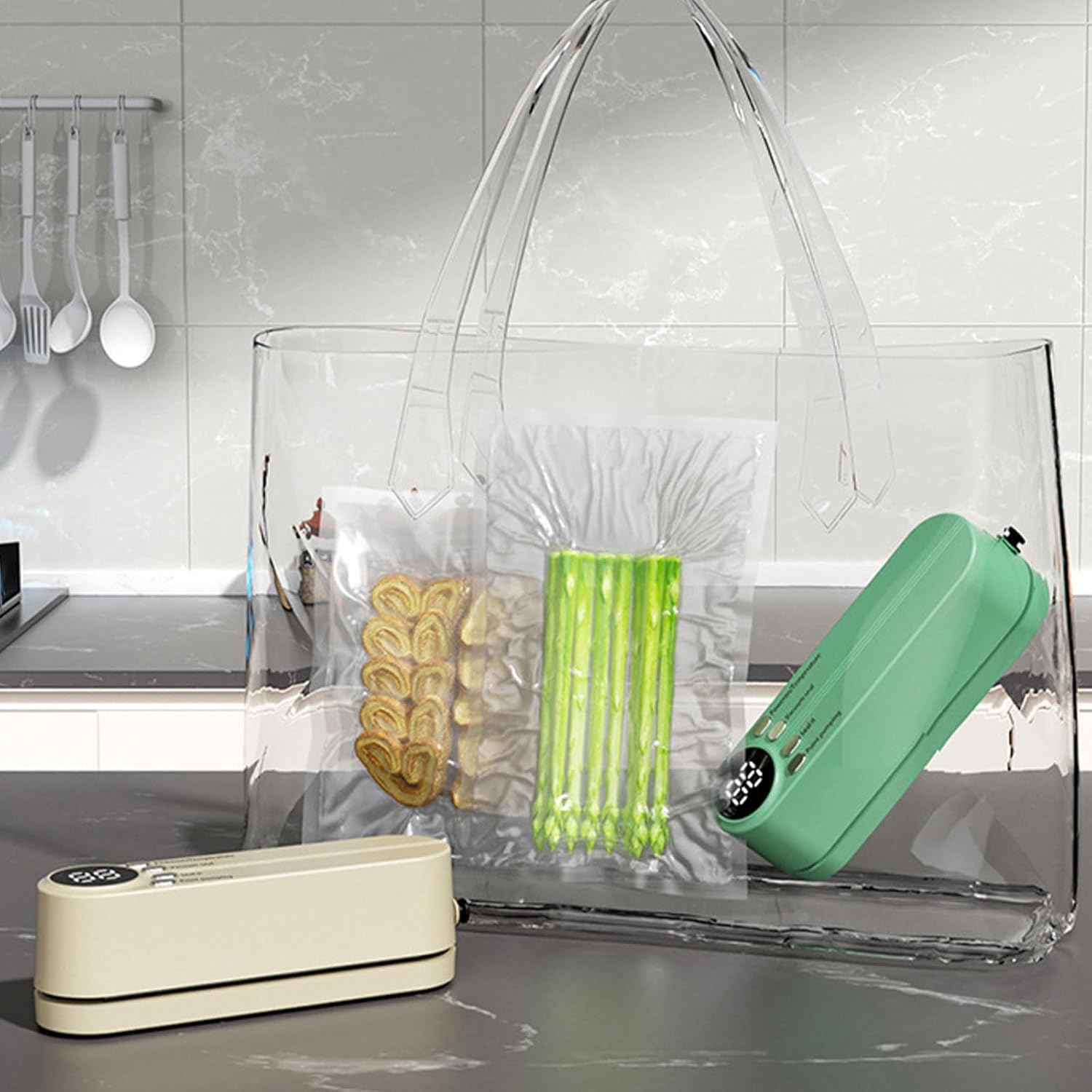 Scelleuse sous vide portative - 3&nbsp;mois, batterie 1200&nbsp;mAh, conception compacte, faible bruit, petite et légère, Convient aux voyages et à