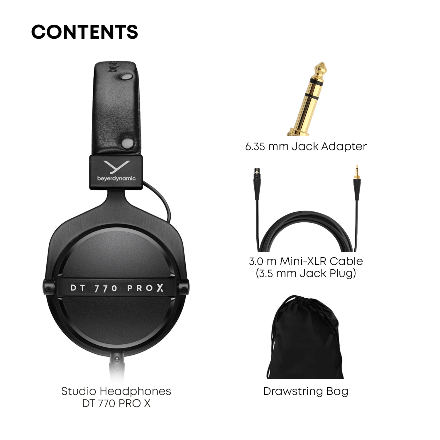 Beyerdynamic DT 770 Pro X Over-Ear Studio Wired Headphones for Recording and Monitoring with Detachable Cable Handmade in Germany (48 Ohms, Black)