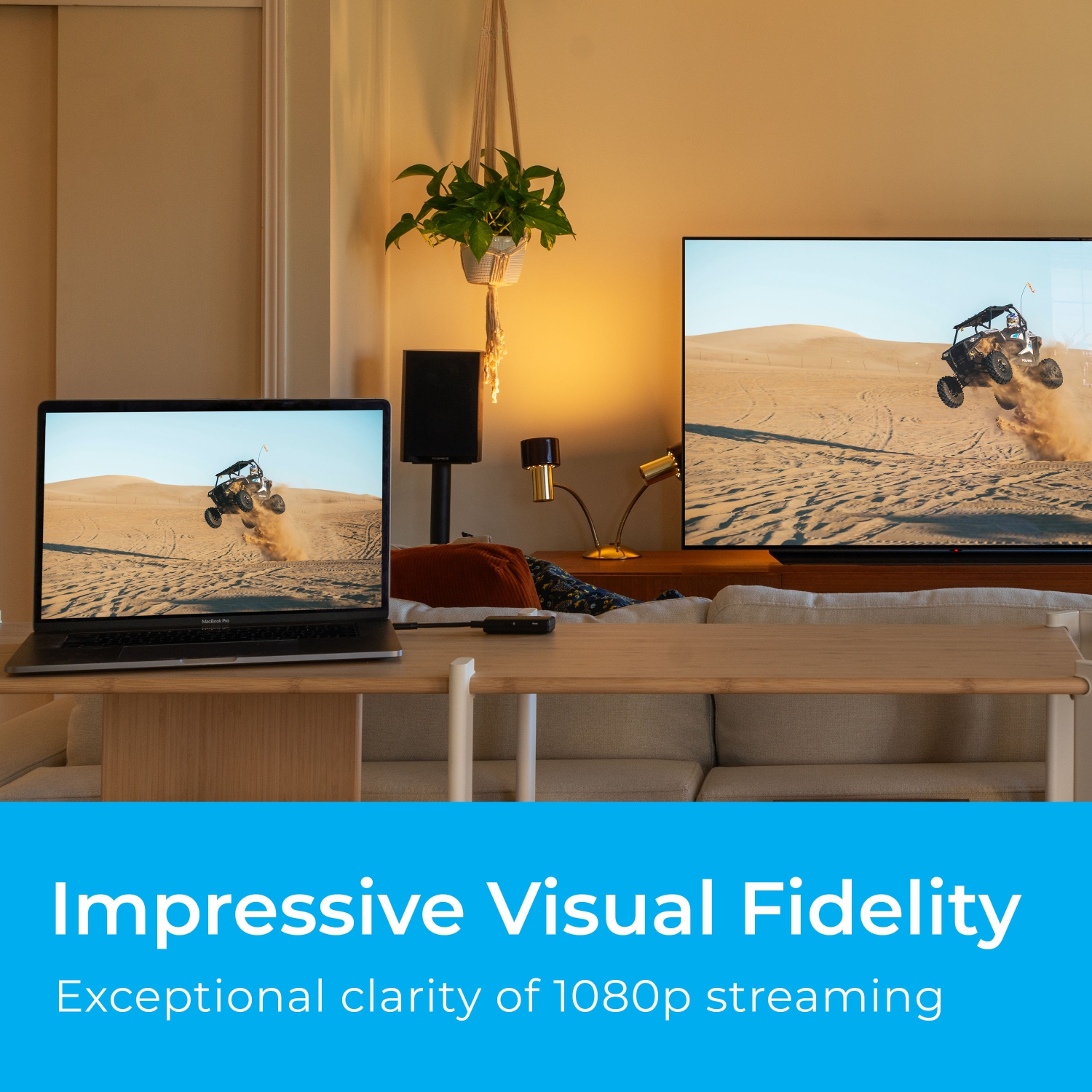 Émetteur et récepteur vidéo sans fil USB-C à HDMI de Nyrius, prêt à l'emploi, diffusion en continu 1080p jusqu'à 150&nbsp;pi sur un téléviseur ou un