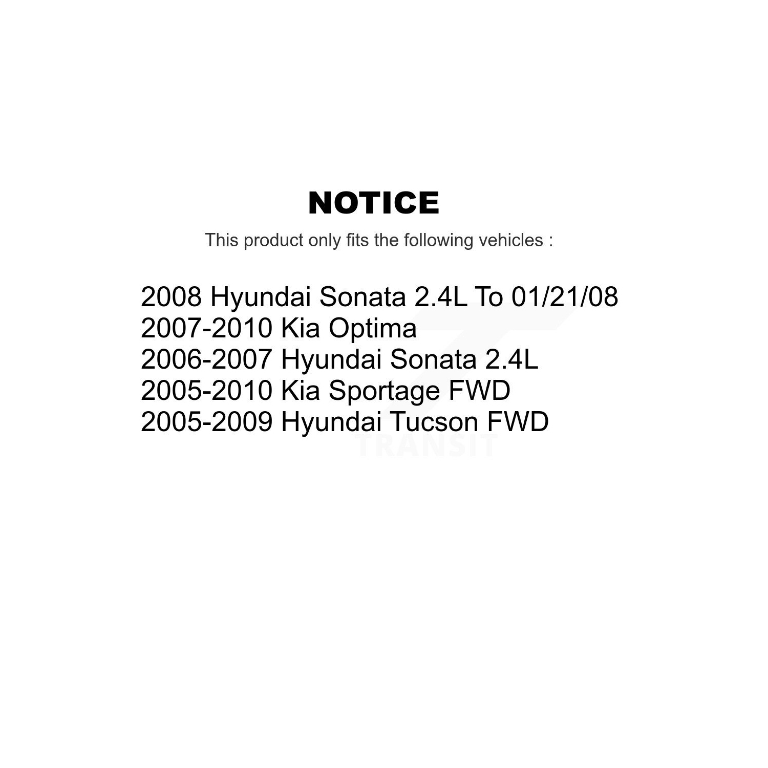 Kit plaquettes et patins de stationnement en céramique pour disques arrière Tucson Kia Sportage Sonata K8T-105514 de Hyundai
