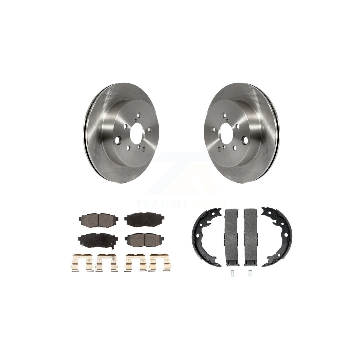 Rear Disc Rotors Ceramic Pads Parking Brake Shoes Kit For 2014-2018 Subaru Forester 2.0L K8T-105756