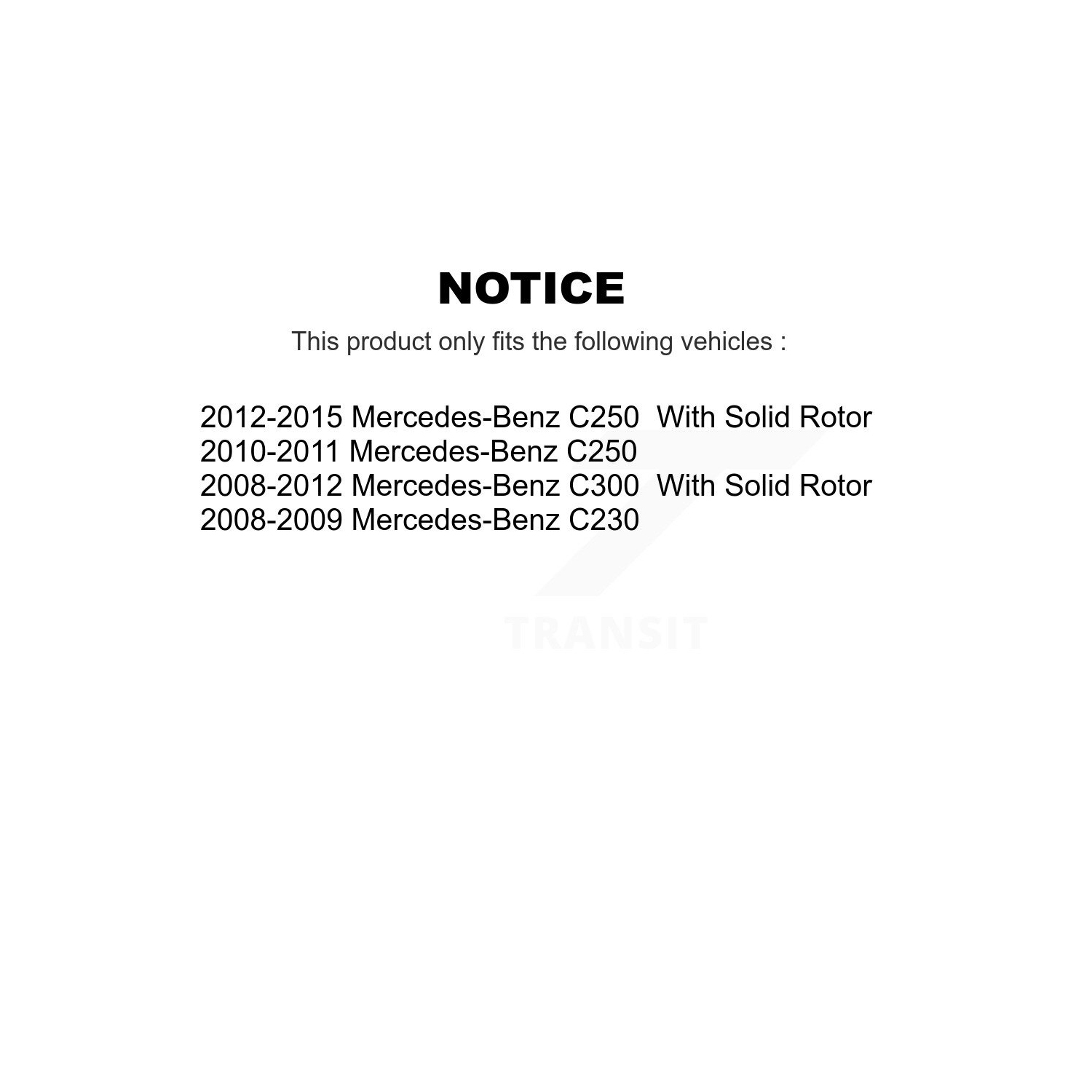 Kit plaquettes en céramique et patins de frein de stationnement pour Mercedes-Benz C300 C250 C230 K8T-105427