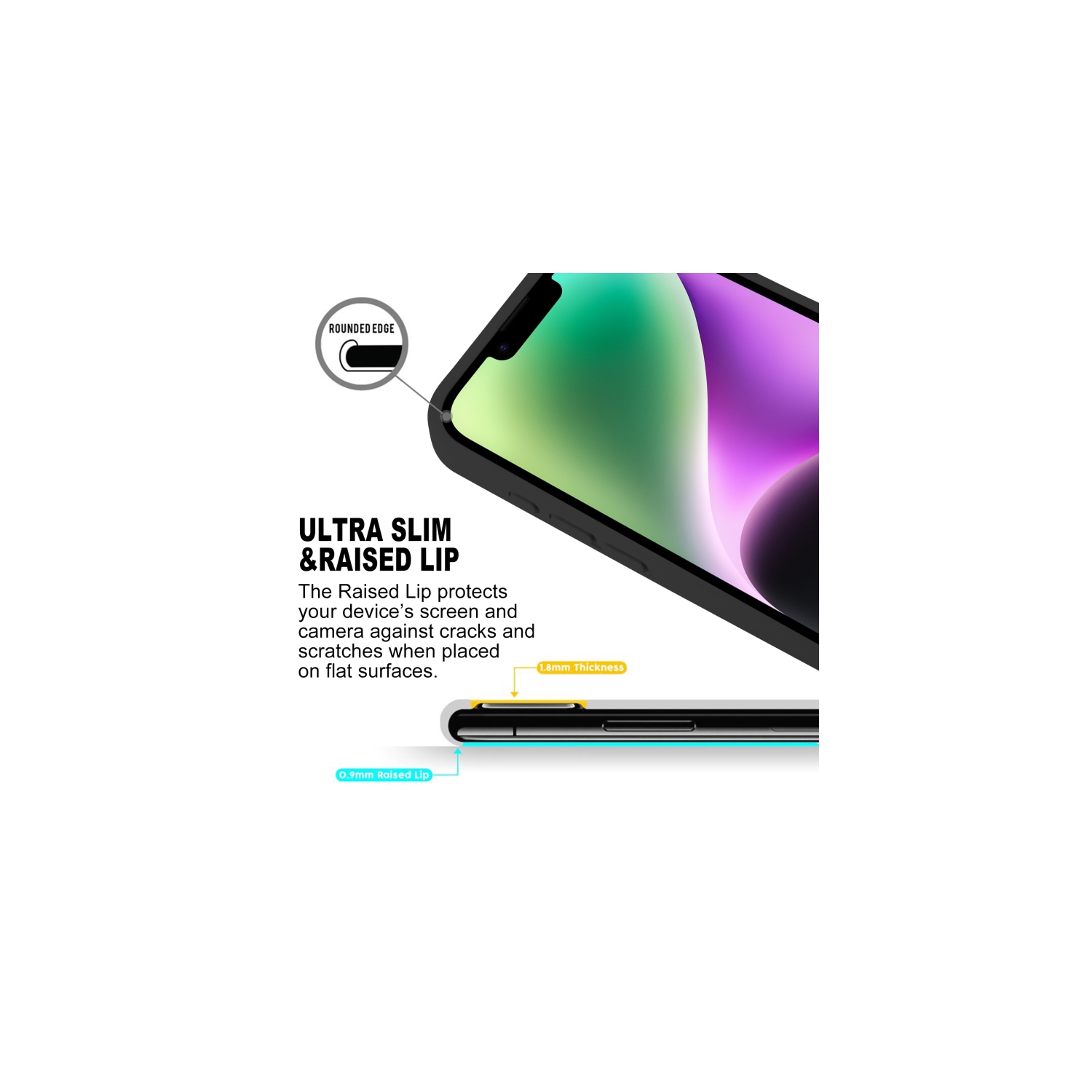 TopSave – Étui antichoc en caoutchouc de silicone liquide Goospery avec microfibre douce pour iPhone 16e 6,1&nbsp;po, noir