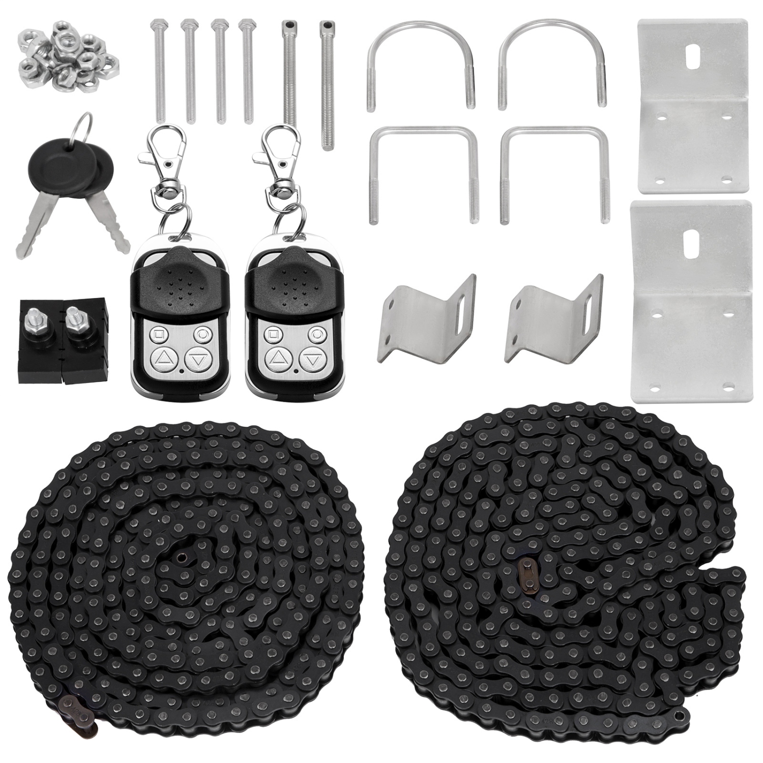 VEVOR AC1400 3100LBS Sliding Gate Opener, with 2 Remote Controls, Gate Operator Hardware Kit for Security, Move Speed 43ft Per Min, Electric Rolling