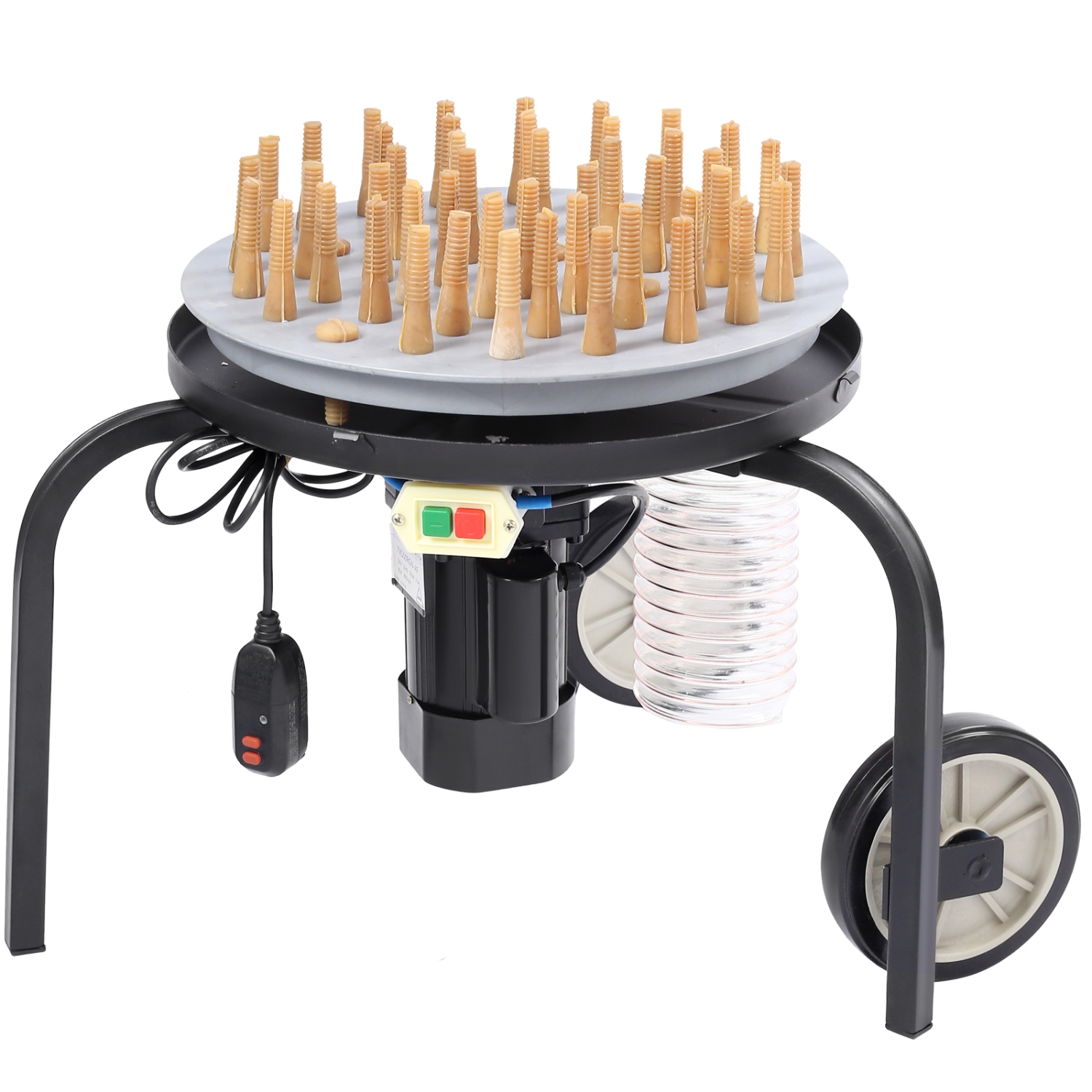 VEVOR 500W Chicken Plucker Machine, Feather Plucker with 20-inch Stainless Steel Drum, Defeathering Equipment with 108 Soft Fingers, Simple Debris