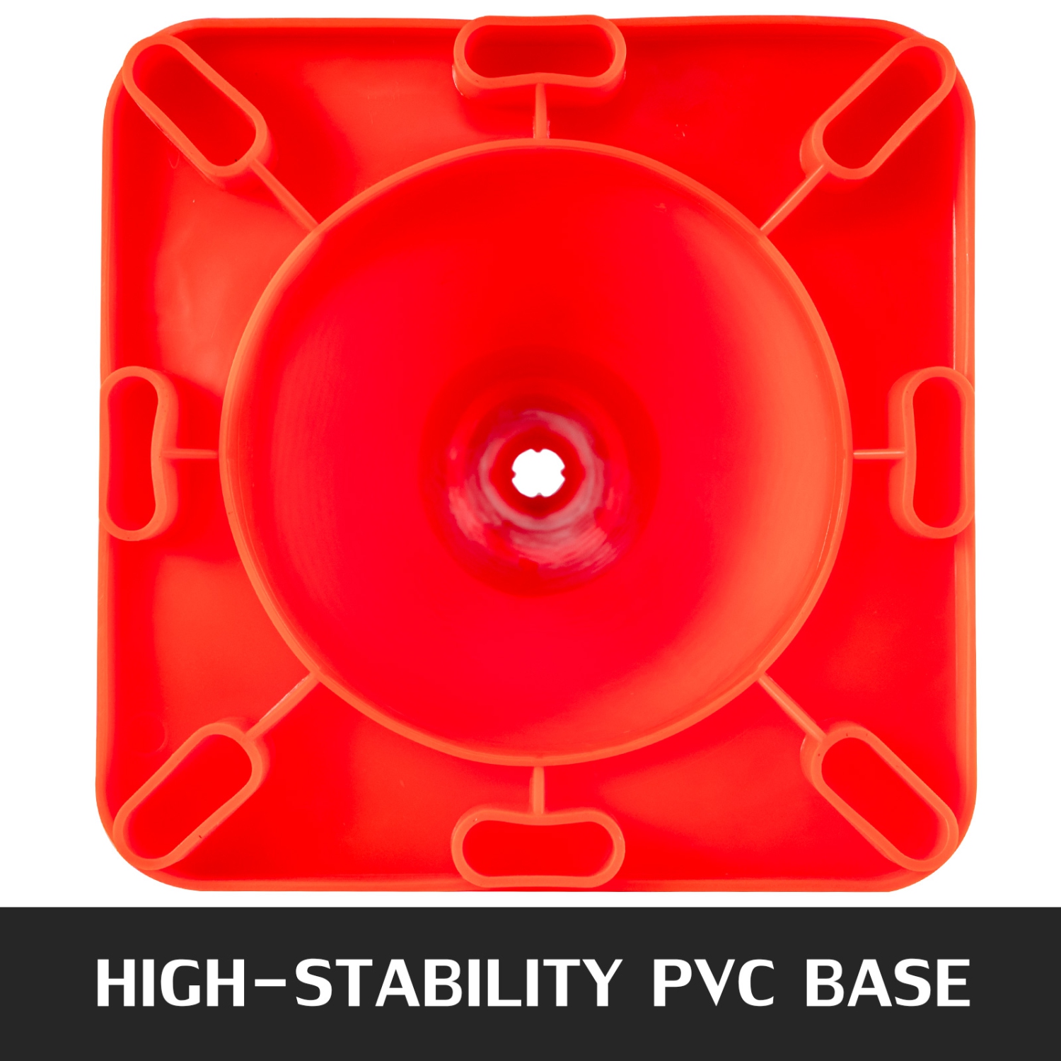 VEVOR 20Pack 18" Traffic Cones, Safety Road Parking Cones PVC Base, Orange Traffic Cone with Reflective Collars, Hazard Construction Cones for Home