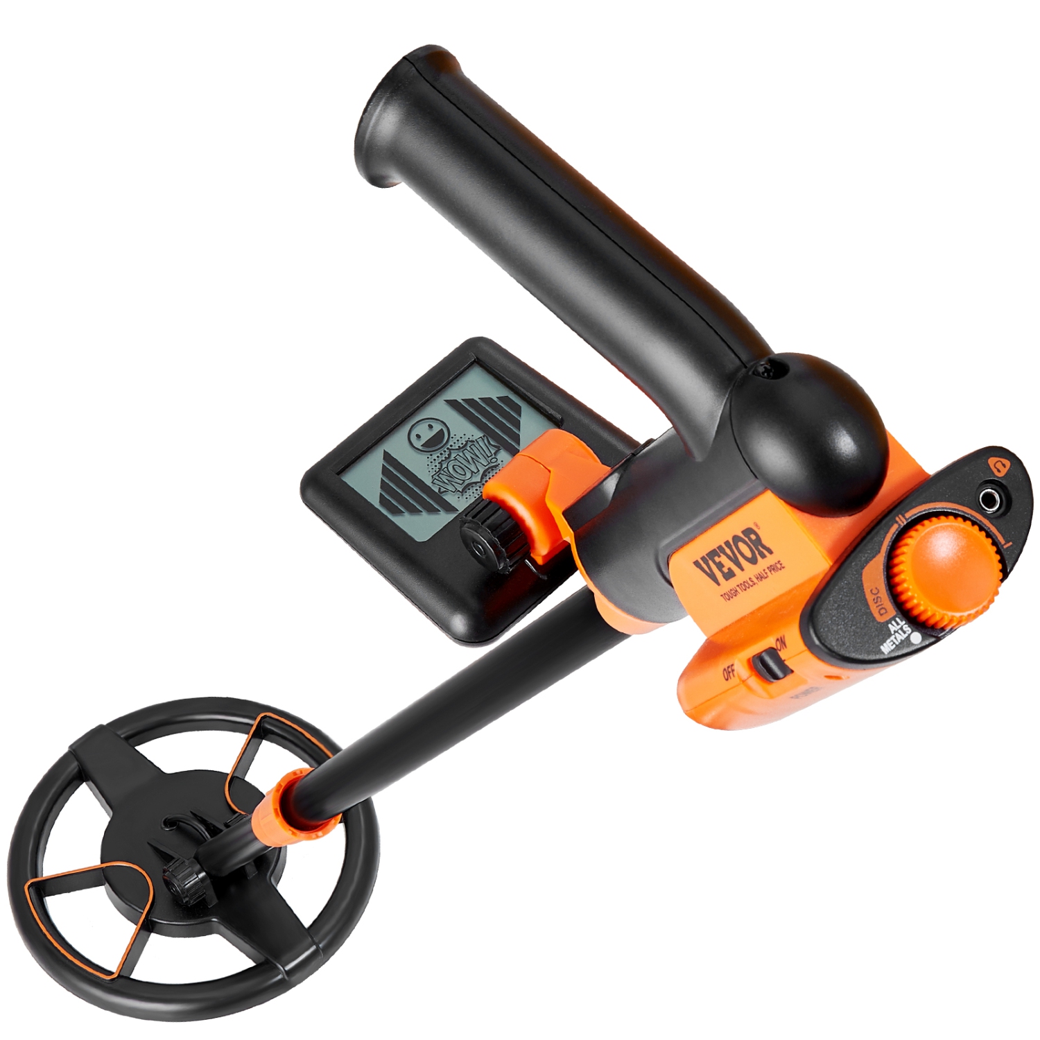 VEVOR 6 Inch Metal Detector for Kids, 25''-37'' Adjustable Gold Detector, IP68 Waterproof Search Coil with LCD Display DSP Chip, for Junior & Youth