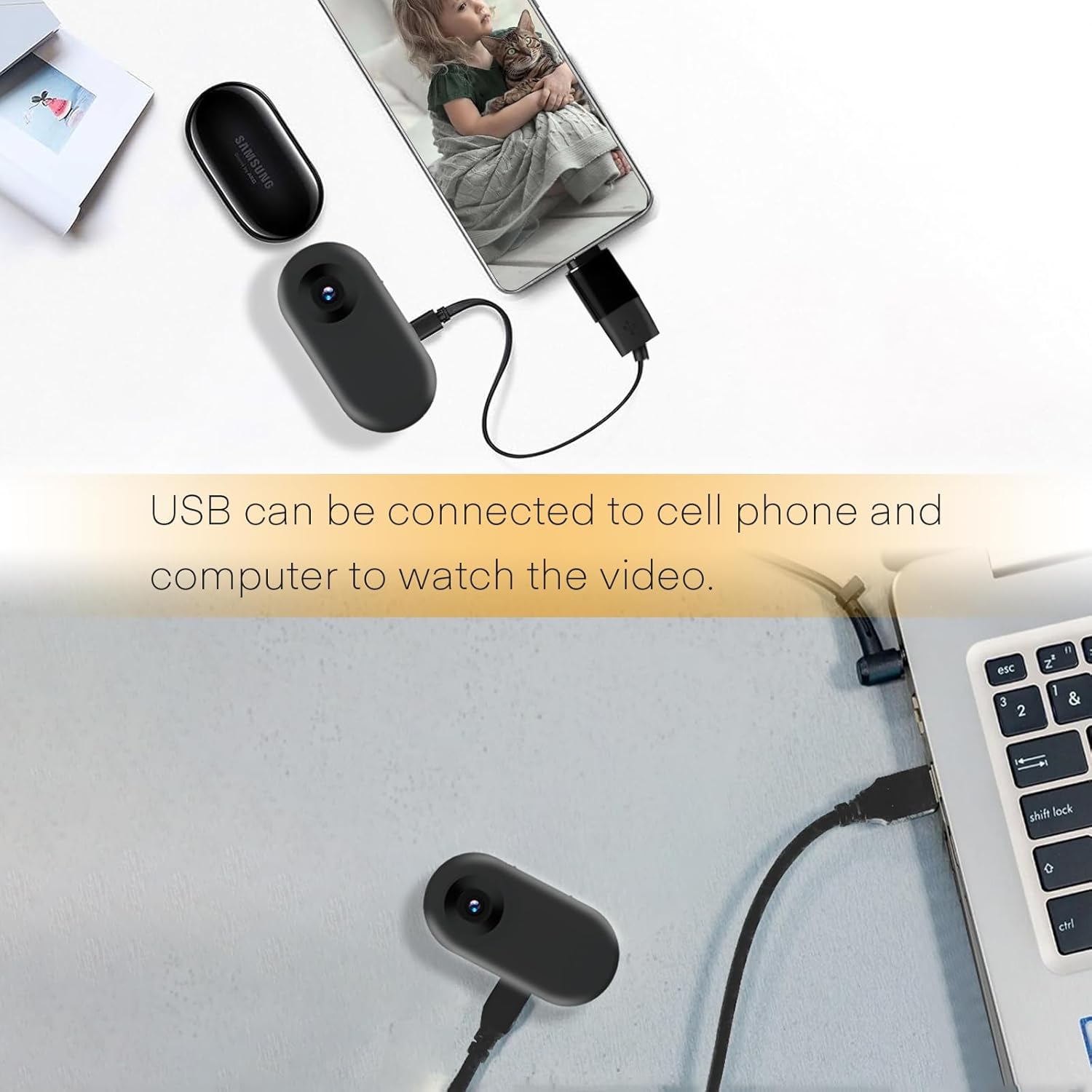 Cat Camera Collar,HD Wireless Dog Collar Camera 32GB,Sports Action Camera Cat Collar Camera for Pets Video Record