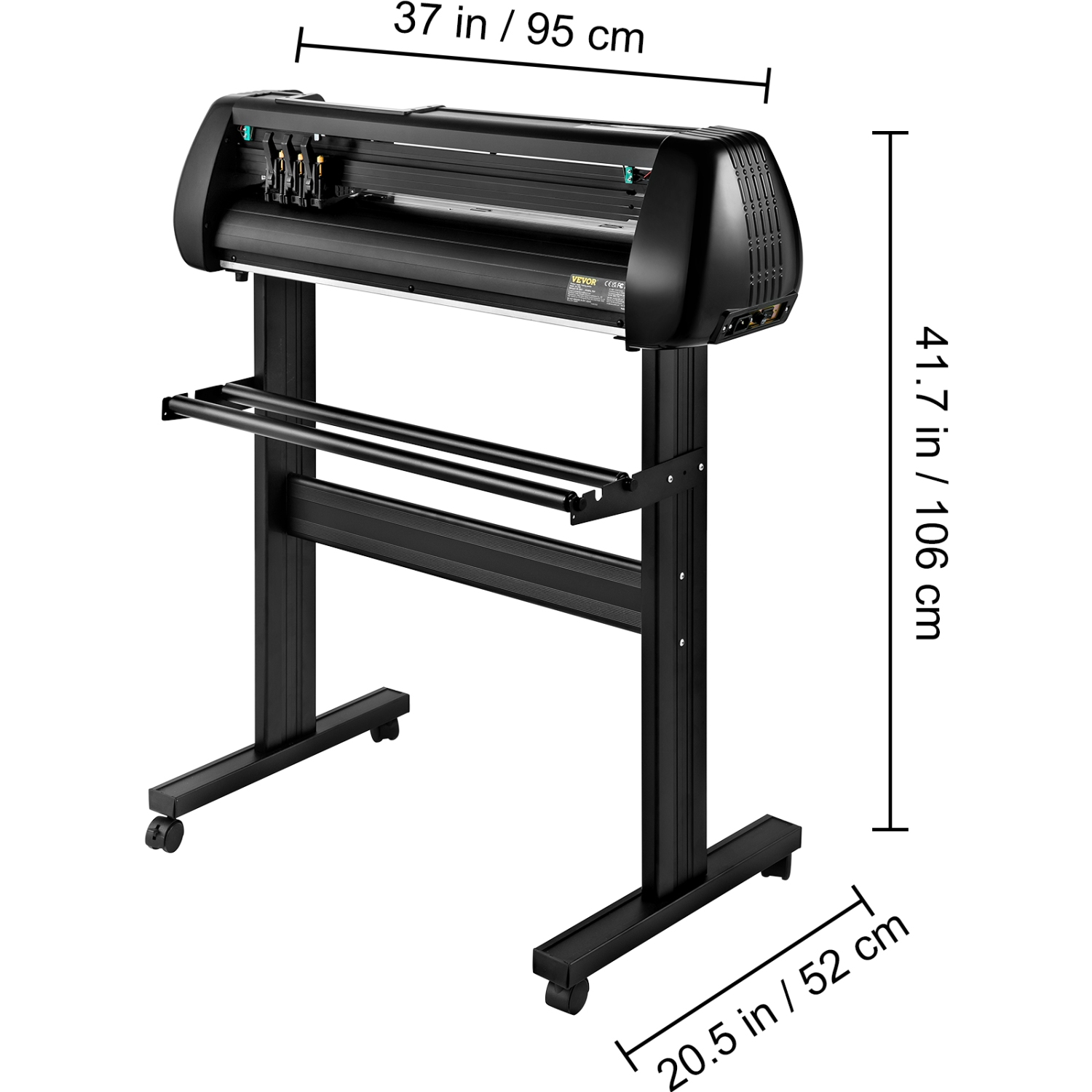 VEVOR 28in Vinyl Cutter Machine, Offline Bluetooth Cutting Plotter Machine, 400in/10m Steel Roller Shaft Adjustable Speed Force, SignMaster Software