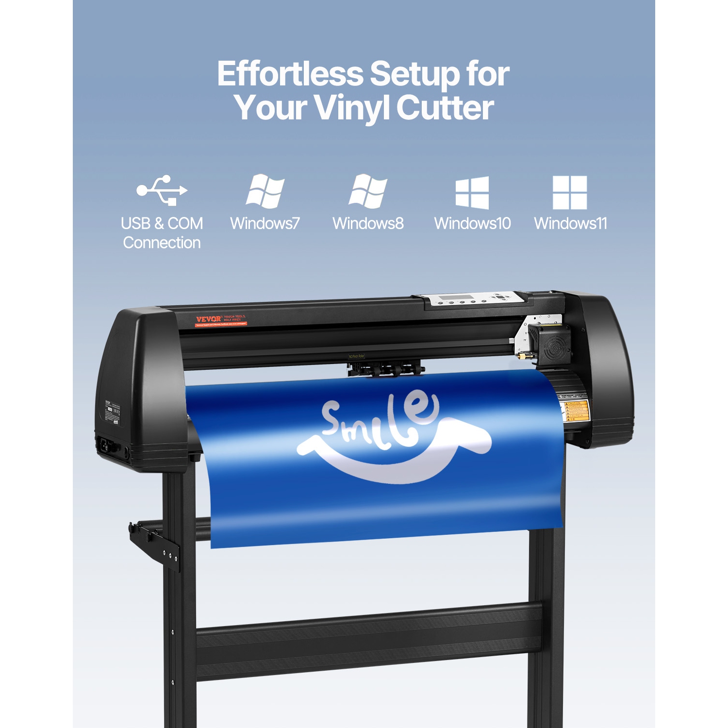 VEVOR 28inch Vinyl Cutter Machine, Vinyl Plotter, LCD Display Plotter Cutter, Adjustable Double-Spring Pinch Rollers Sign Cutting Plotter, Plotter