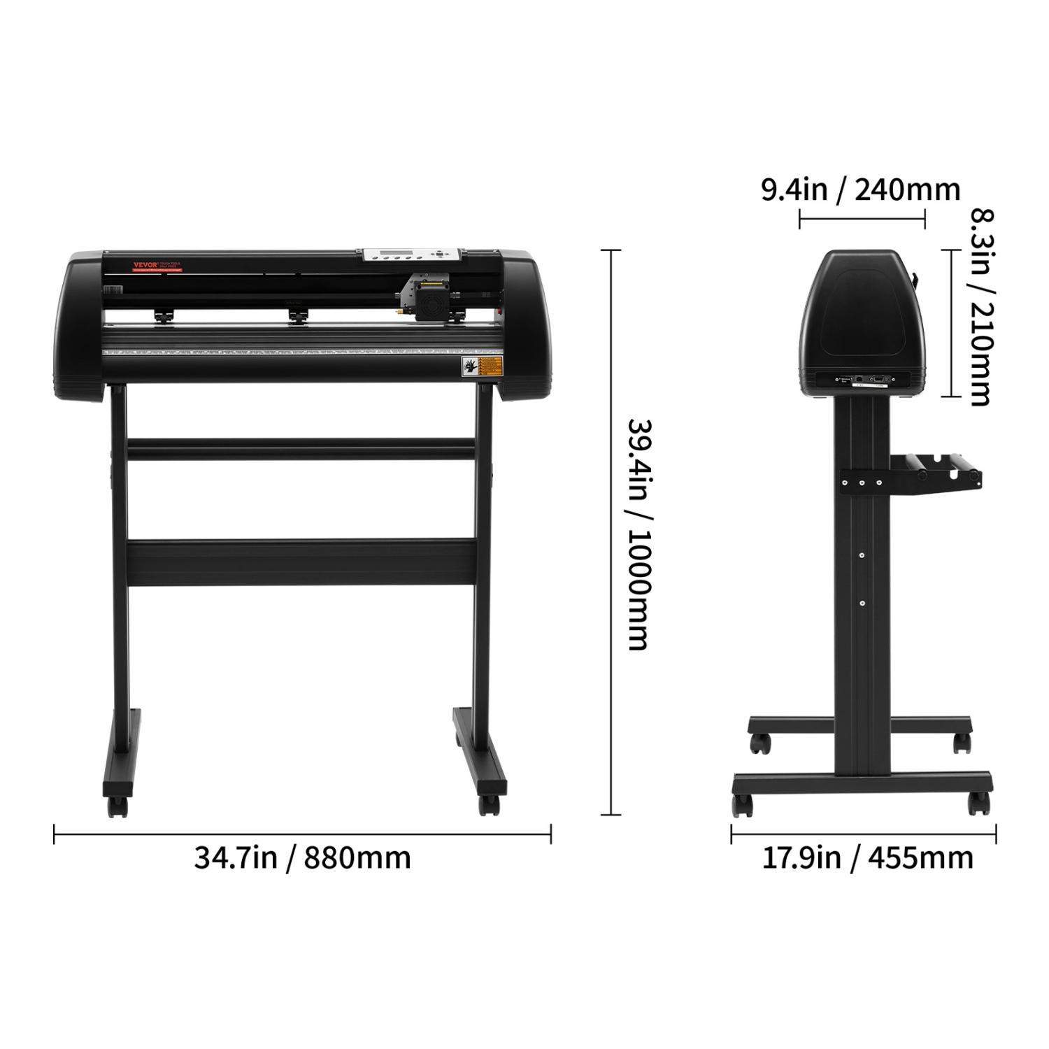 VEVOR 28inch Vinyl Cutter Machine, Vinyl Plotter, LCD Display Plotter Cutter, Adjustable Double-Spring Pinch Rollers Sign Cutting Plotter, Plotter