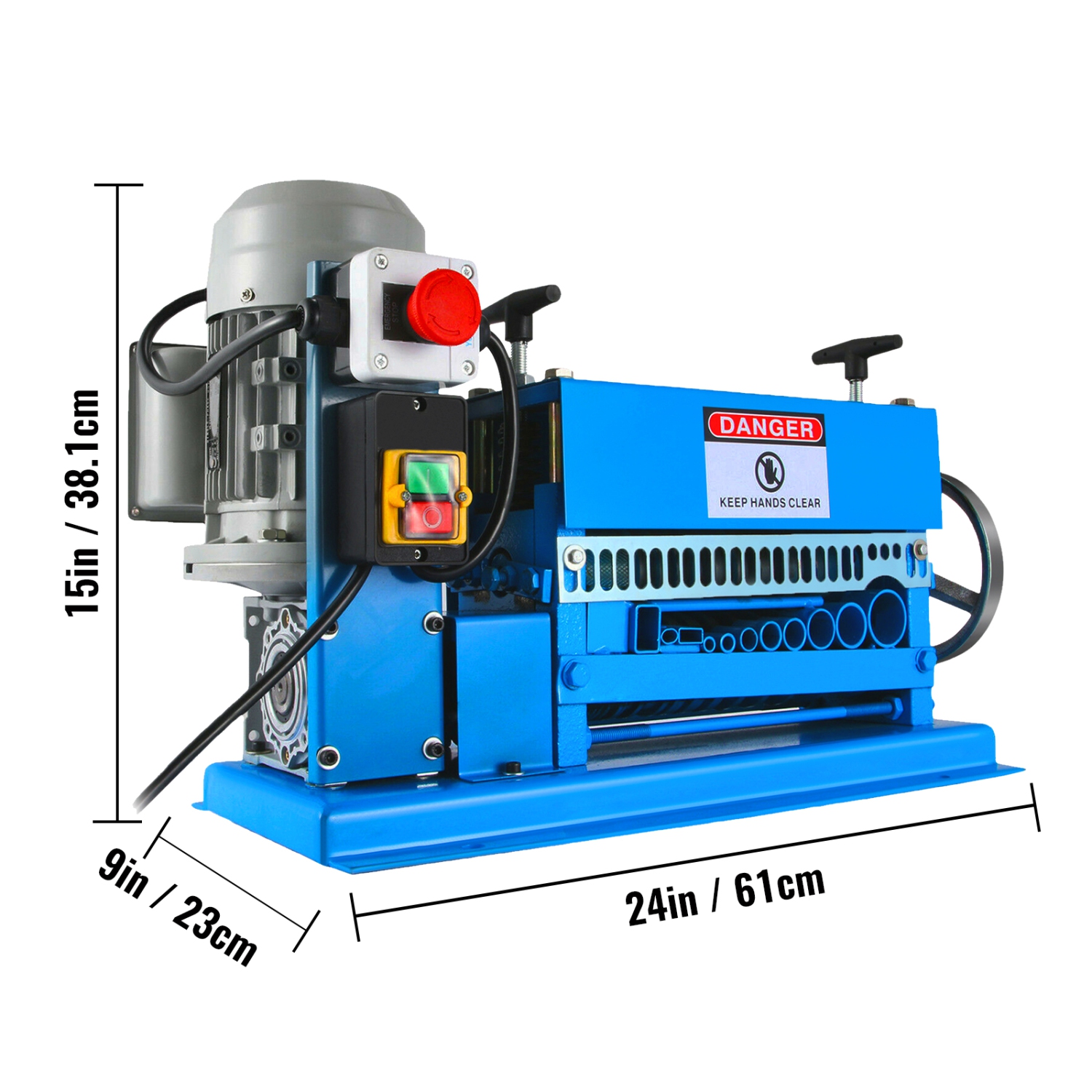 VEVOR 0.06 inch -1.5 inch Wire Stripping Machine DA ,Wire Stripper Machine 11 Channels 10 Blades, Automatic Wire Stripping Tool with Manual Hand