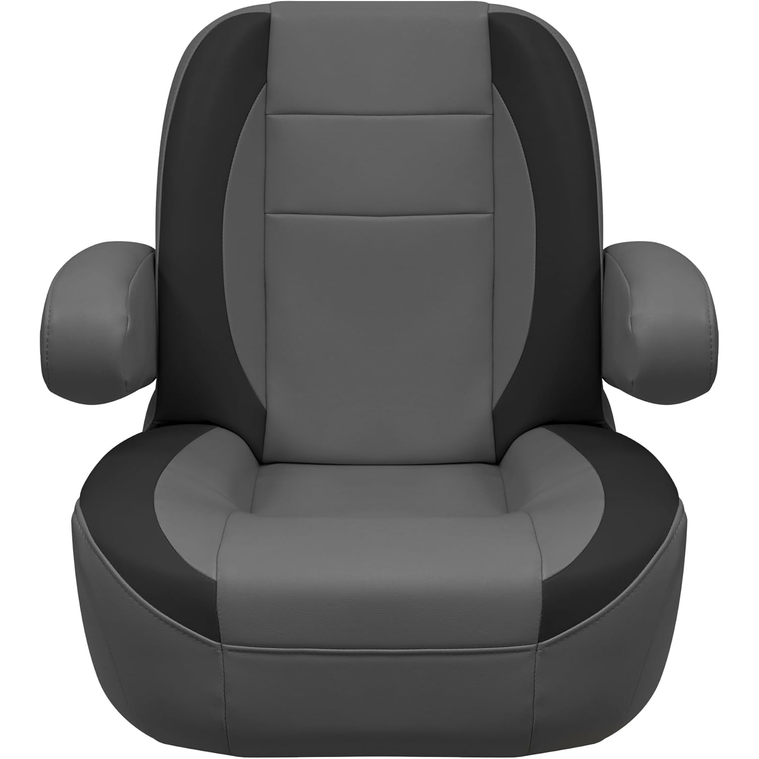 Helm de ponton/bateau à dossier mi-haut de wise 3127-1890 avec accoudoirs rabattables - Ardoise - Neutre foncé