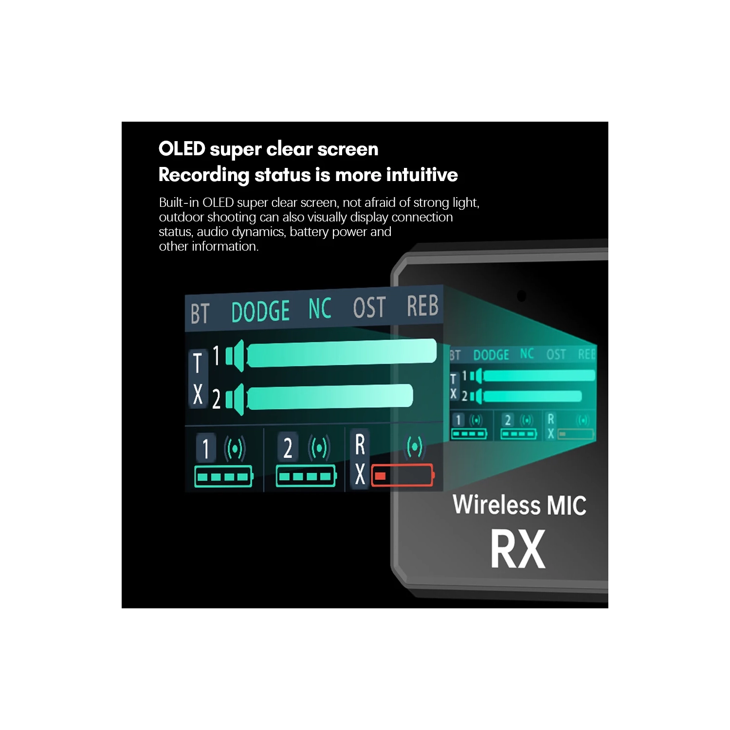 Micro-cravate sans fil pour l'enregistrement, les blogues vidéo, micro-cravate Système micro-cravate Portée de transmission 100&nbsp;m