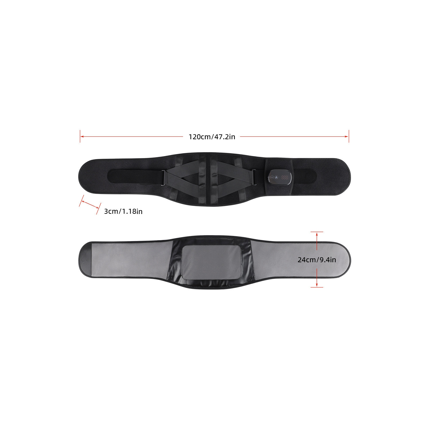 Cordless Heating Pad for Back Waist Shoulder,Electric Heated Pad for Body Pain Relief,Red Light Therapy Pad