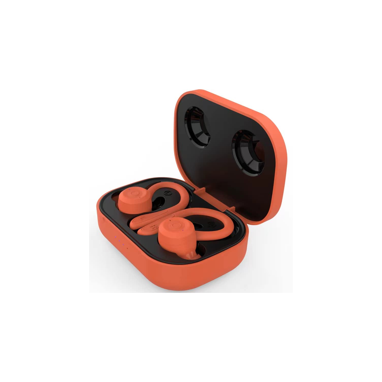 Écouteurs sans fil Bluetooth Sport Écouteurs étanches Casque d'écoute stéréo Hi-Fi à bruit avec micro-orange