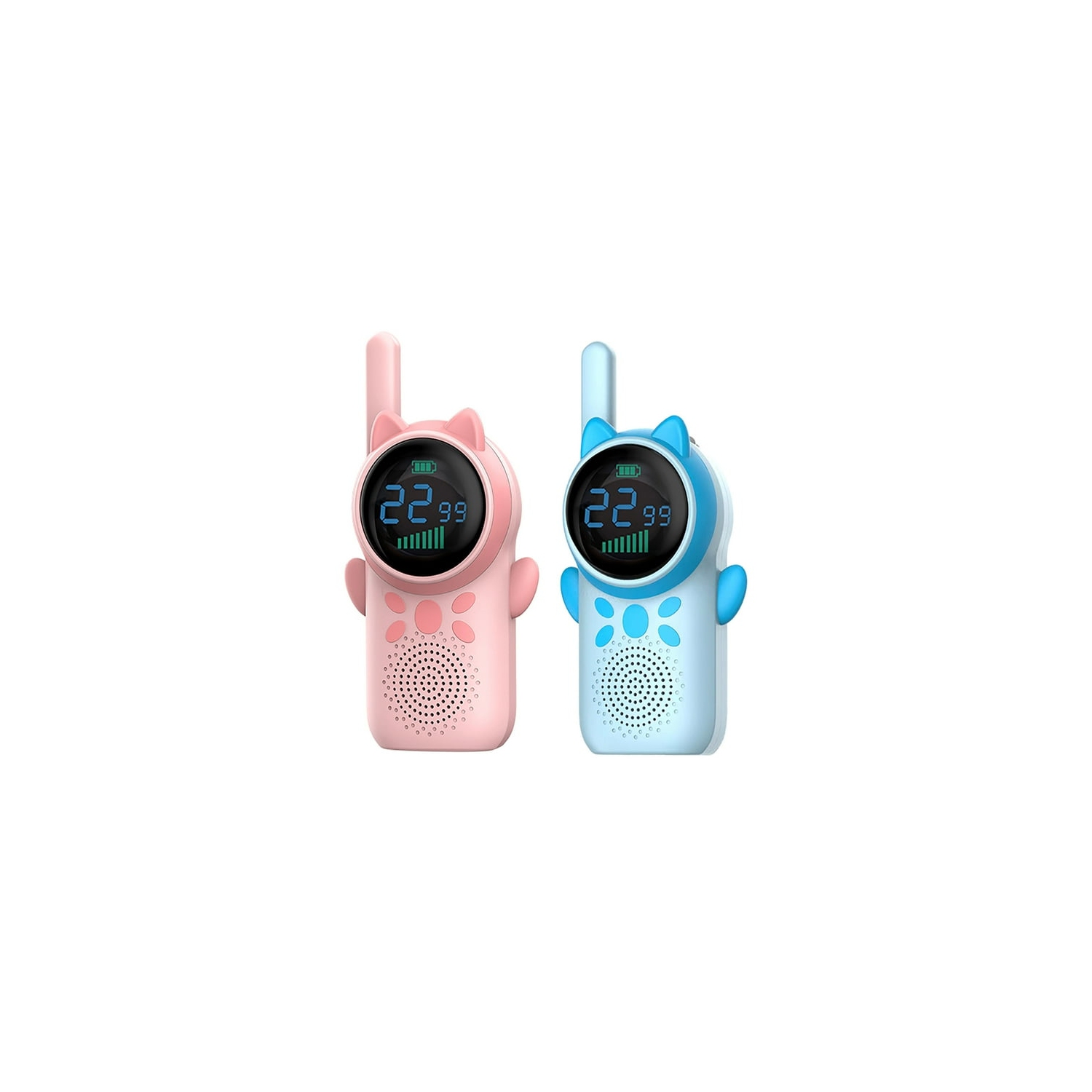 Kids Walkie Talkie, Two-Way Radio, Mini Robot Walkie Talkie, Kids Outdoor Toys, Birthday Christmas Gift for Boys and Girls Aged 3-12 - Pink