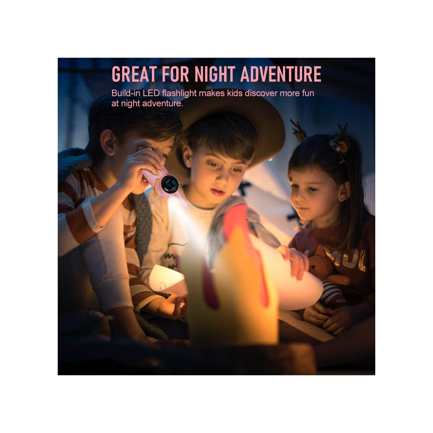 Walkie-talkie téléphone parent-enfant sans fil enfants jouet extérieur interactif/cadeau d'anniversaire bleu