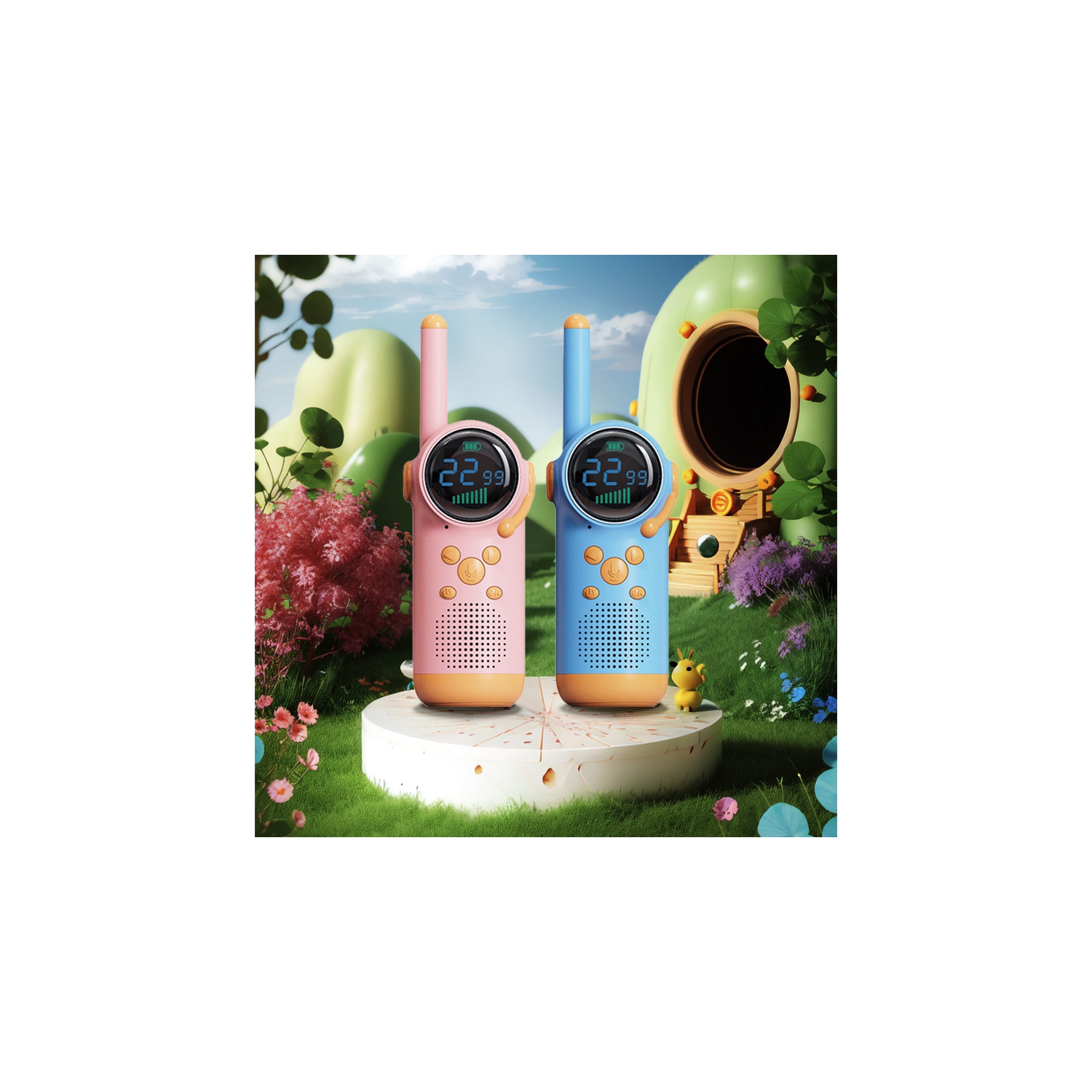 Walkie-talkie téléphone parent-enfant sans fil enfant petits enfants jouet extérieur HEEI jouet interactif/cadeau d'anniversaire rose bleu