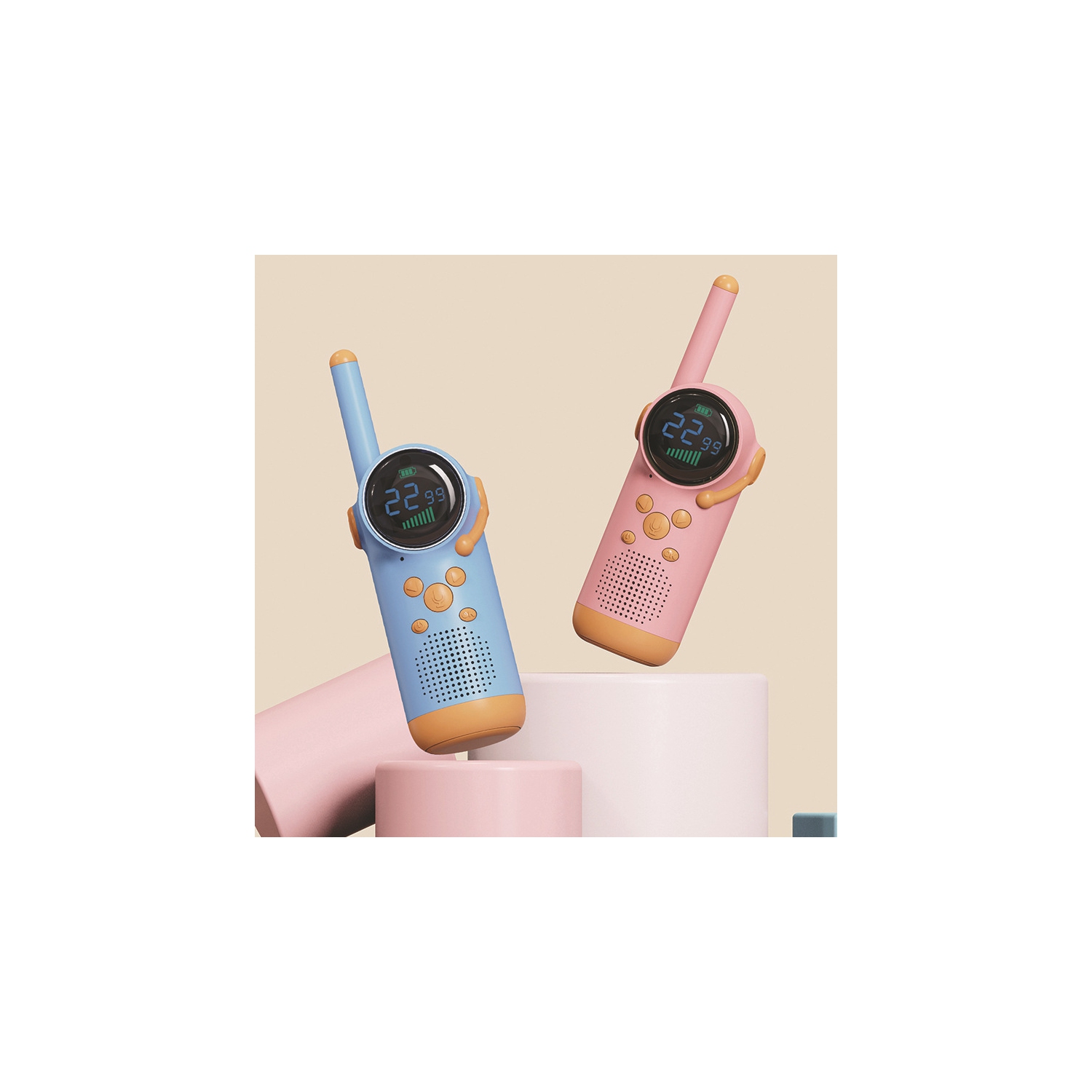 Walkie-talkie téléphone parent-enfant sans fil enfant petits enfants jouet extérieur HEEI jouet interactif/cadeau d'anniversaire rose bleu