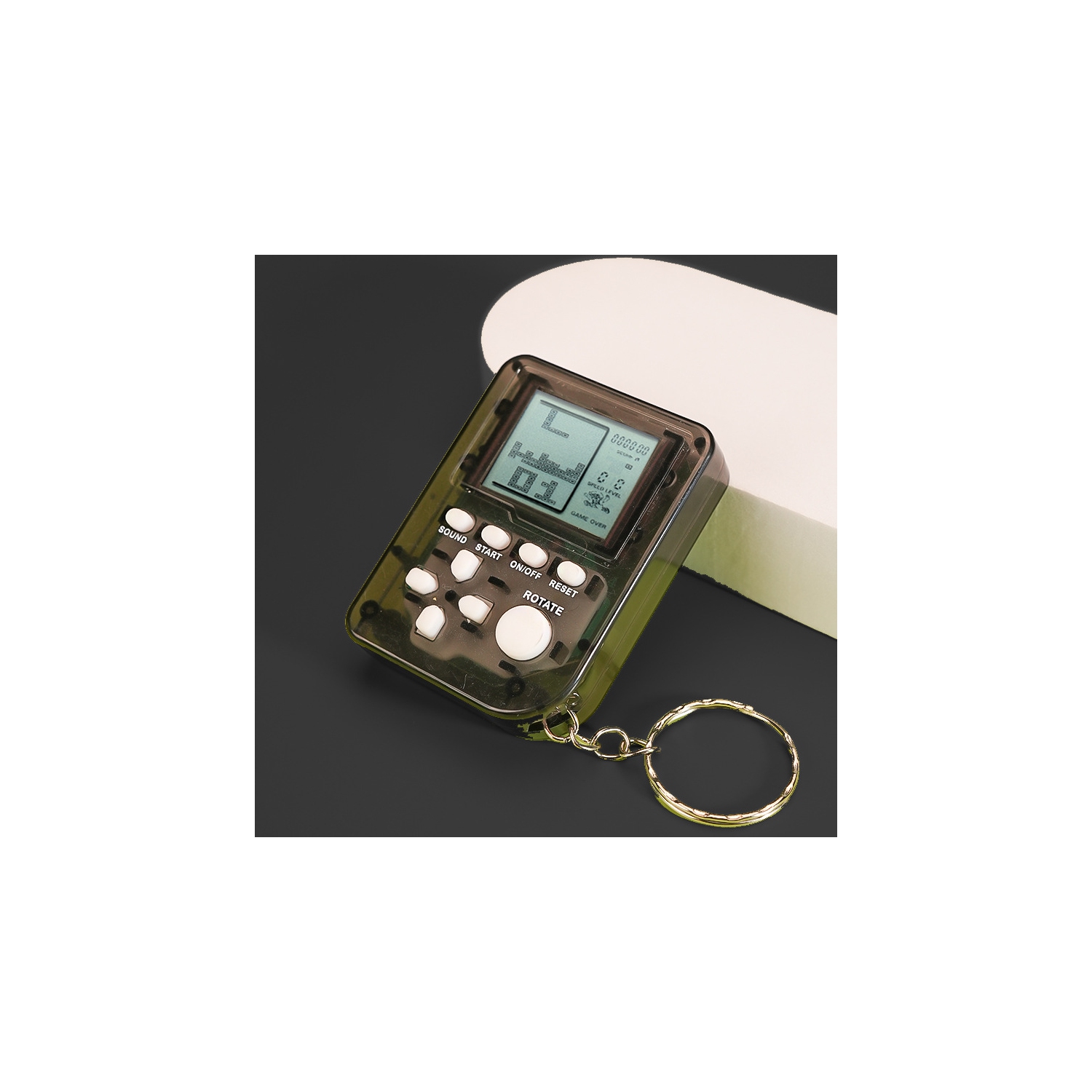 Casual Handheld Game Console Keychain, Compact Fidget Toy Keychain, Retro Style Mini Game Console Accessory, Good for Gift Giving and Casual Use -