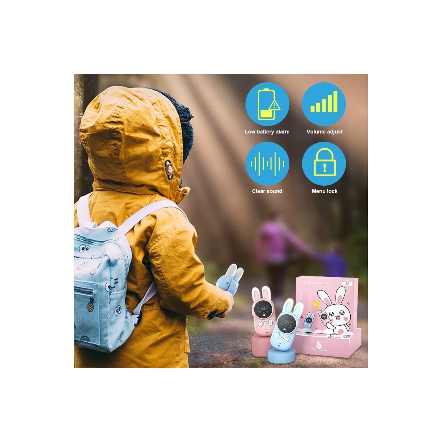 Children's bunny walkie-talkie mobile phone wireless 3KM interactive educational toy gift