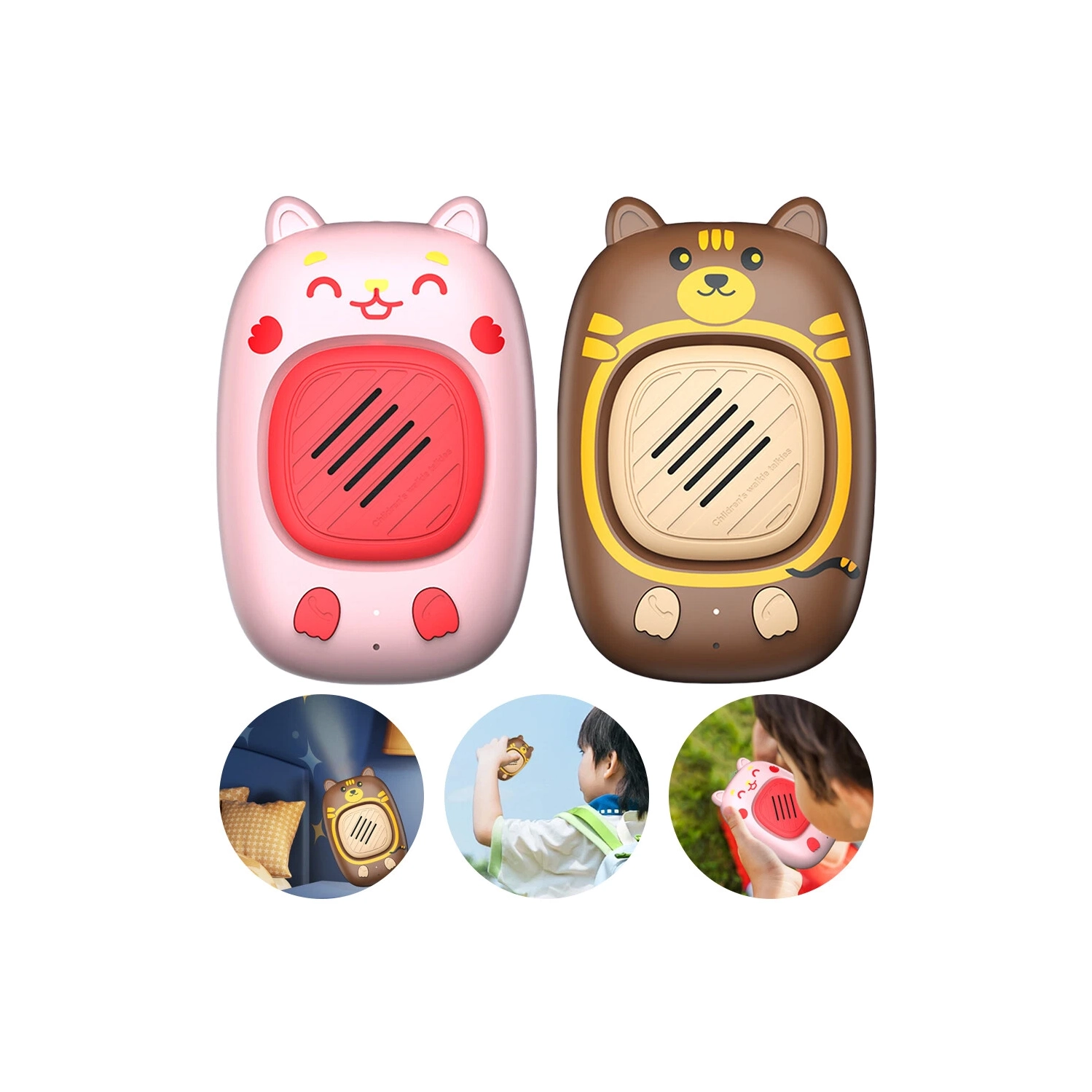 Children's walkie-talkie toy with flashlight suitable for camping, hiking, indoor and outdoor