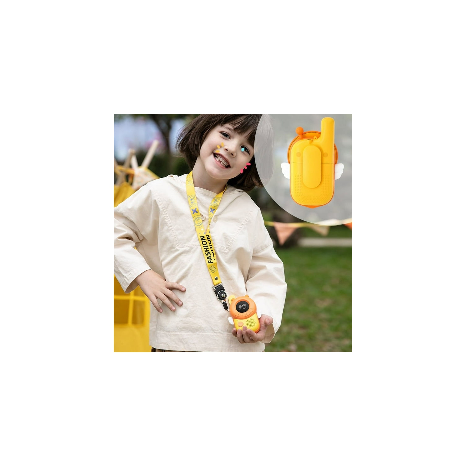 Children's Little Bee Walkie Talkie Wholesale Handheld Flashlight Outdoor Wireless High Power Mini Children's Walkie Talkie