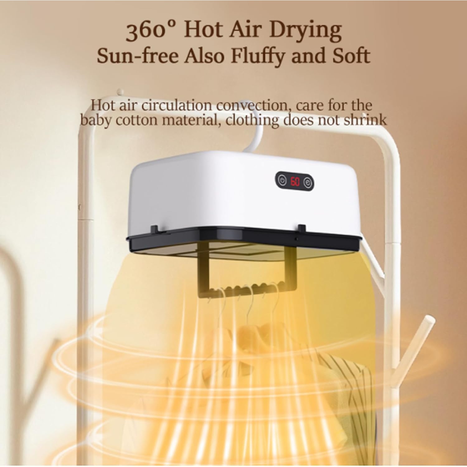 Large Capacity Portable Dryer – 3 Modes, 10kg Load, Compact & Lightweight for Travel/Camping/Apartments with Deep-Cleaning Function 