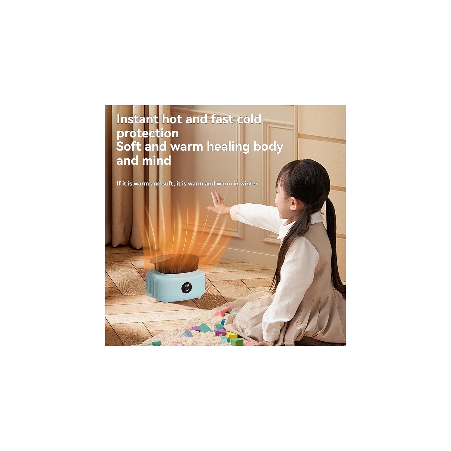 Sécheuse et chaufferette pliables 3-en-1 – Stérilisation de 90 ℃, air chaud de 360° pour vêtements/chaussures/courtepointes, portatif et silencieux