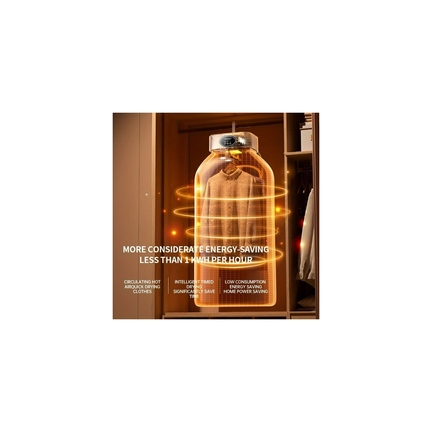 Mini sécheuse UV portative – Séchage rapide en 20 minutes, économie d'énergie et économie d'espace, convient aux appartements, aux dortoirs et aux