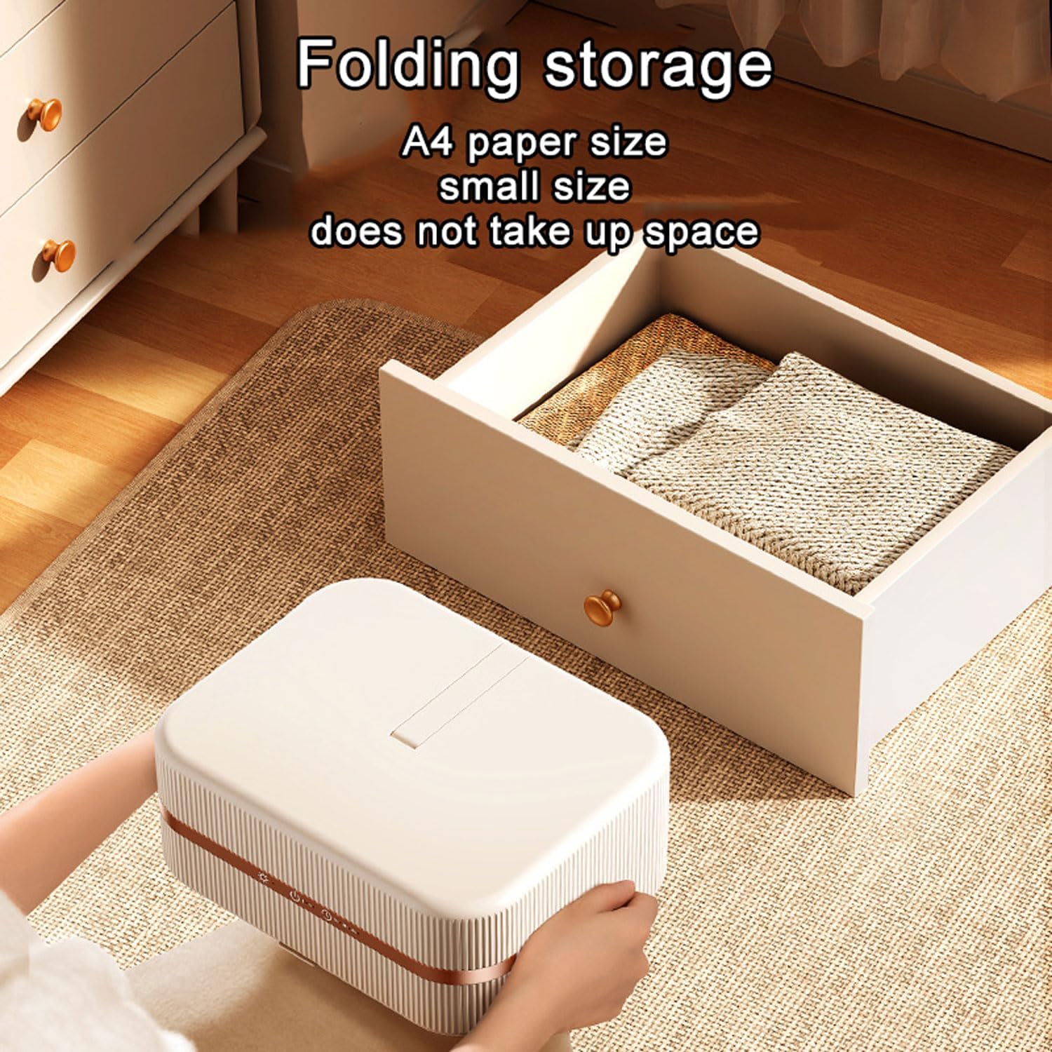 Foldable mini dryer, 600W portable upright iron, 240-minute timer, large-capacity smart LED drying box, suitable for all kinds of clothing,