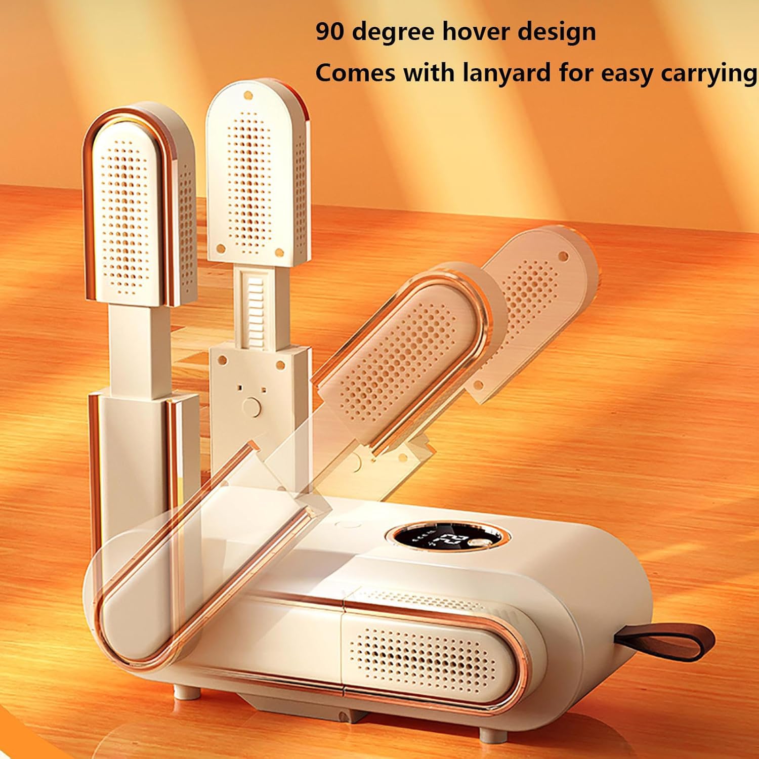 Foldable shoe dryer - 360° warm air, 3 timer modes, portable, fast and energy-saving, suitable for sports shoes/boots/ski equipment